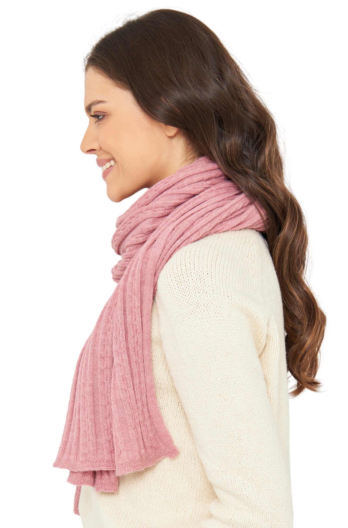Alpaka Schal/Reisedecke SUAVE aus 100% Baby Alpaka-rosa