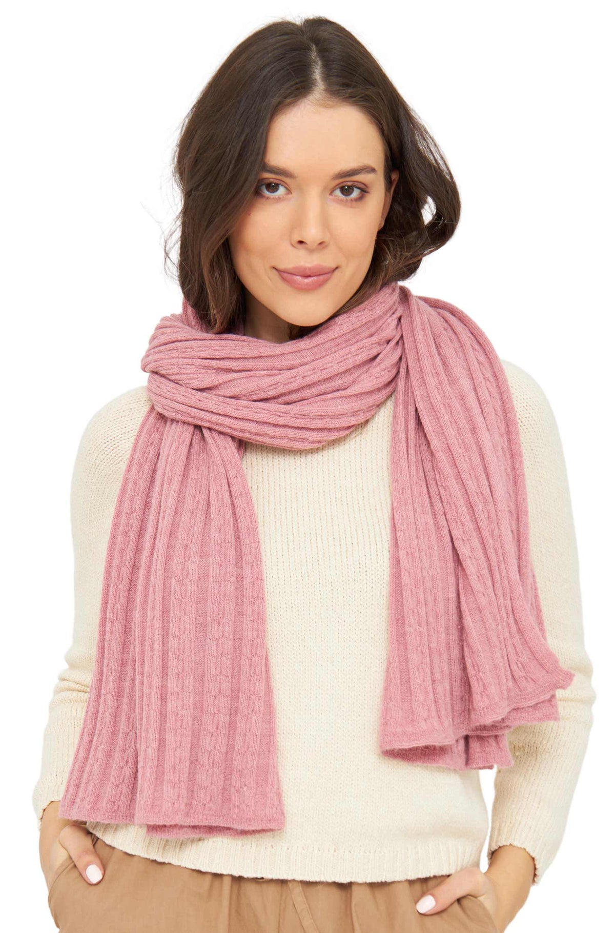 Alpaka Schal/Reisedecke SUAVE aus 100% Baby Alpaka-rosa