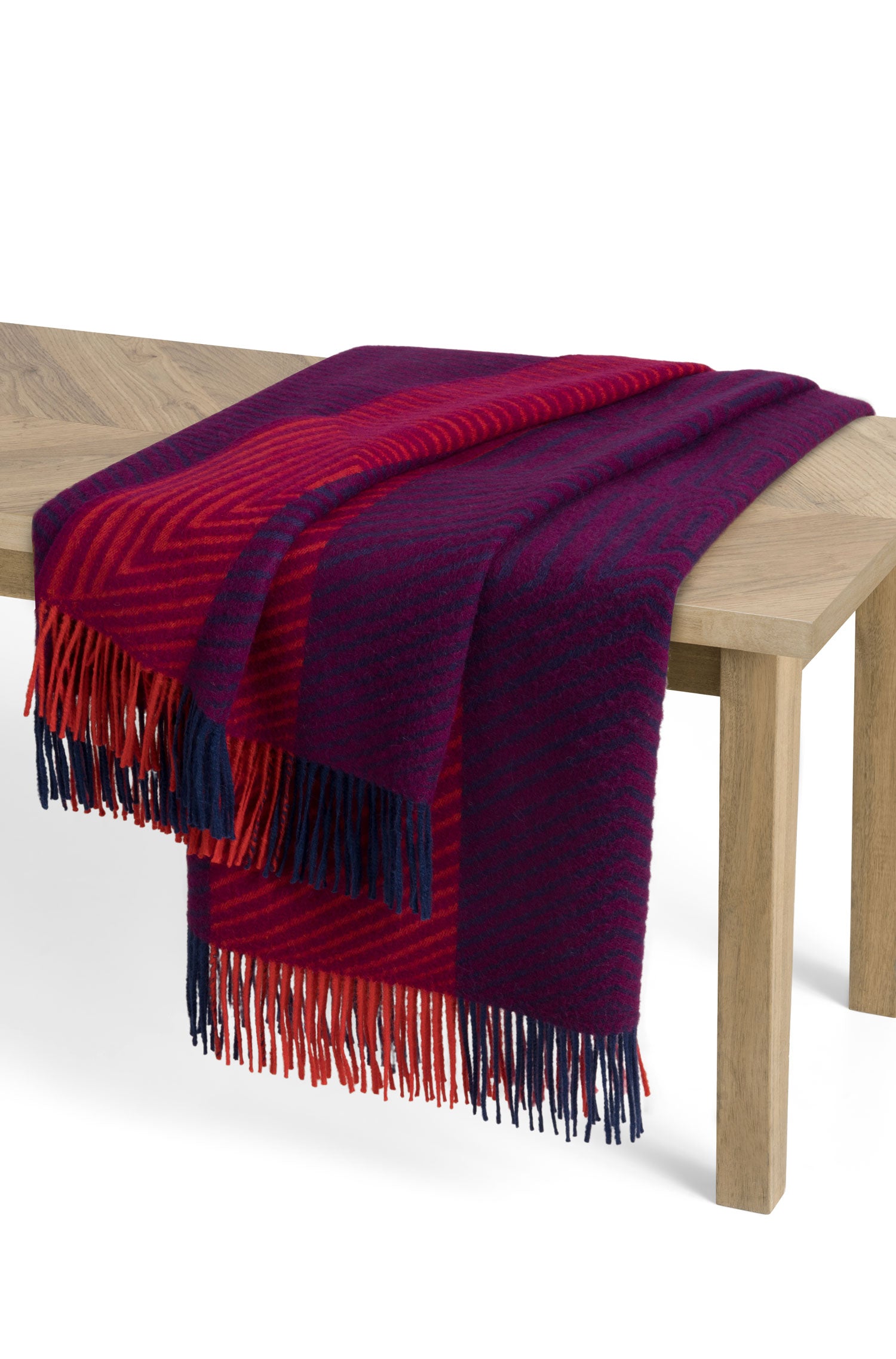 Alpaka Decke ENCASA aus 100% Baby Alpaka-rot