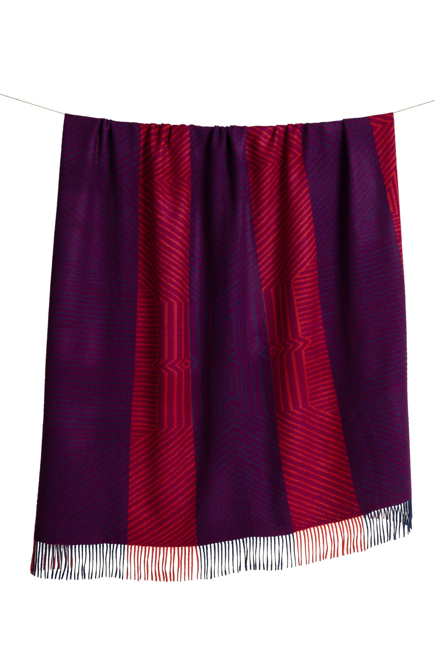 Alpaka Decke ENCASA aus 100% Baby Alpaka-rot