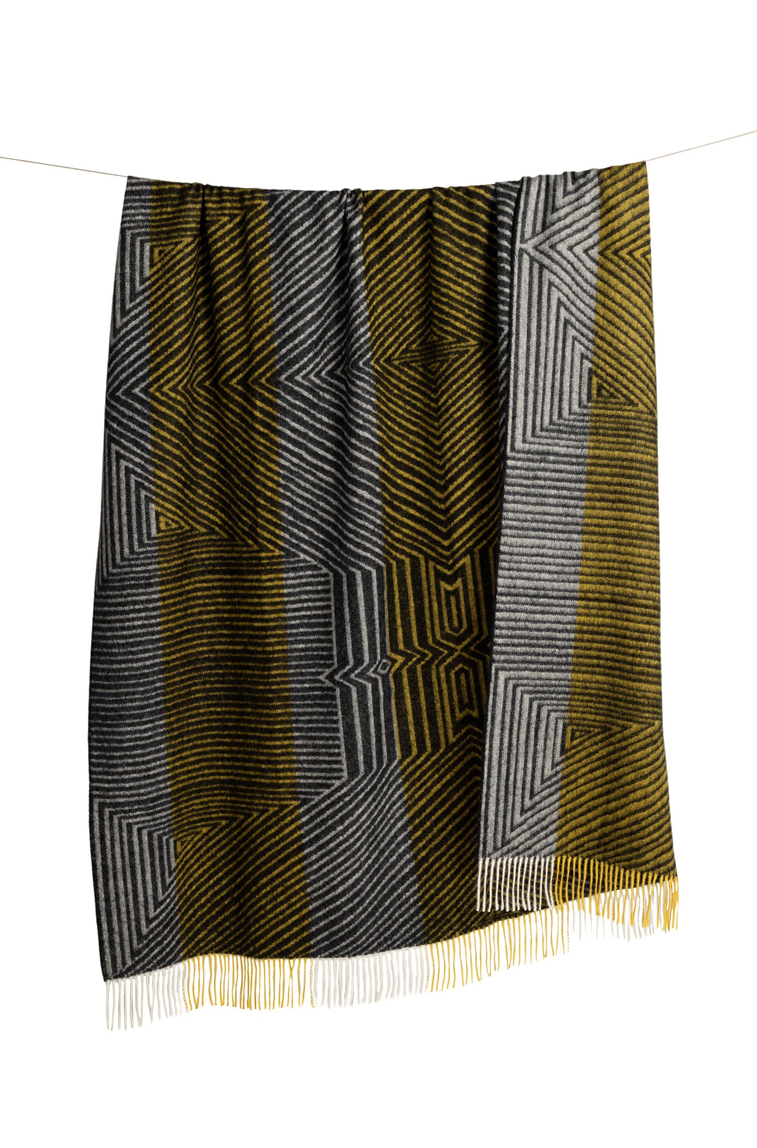 Alpaka Decke ENCASA aus 100% Baby Alpaka-schwarz