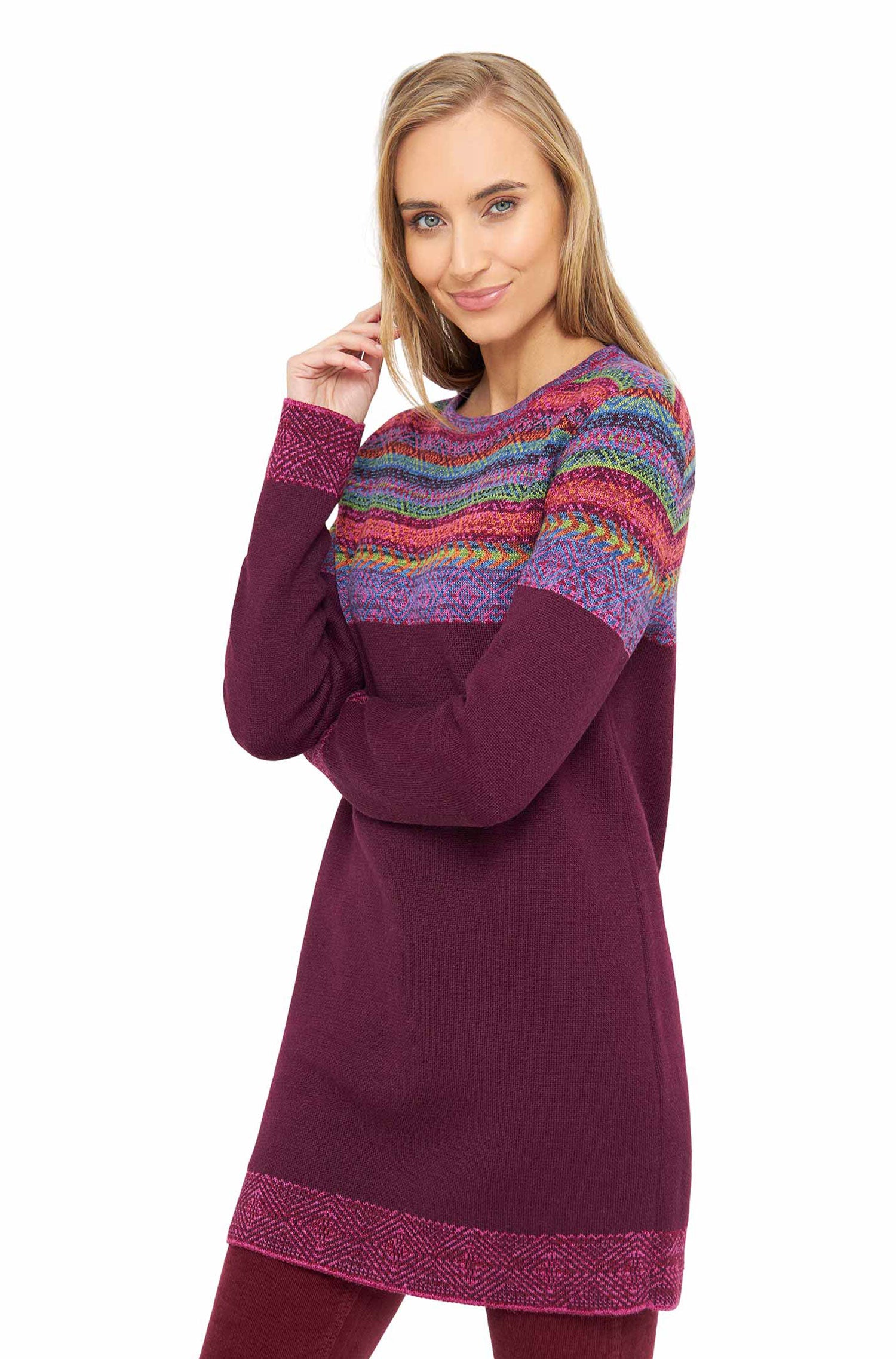 Alpaka Tunika Pullover HALEY-kuychi berry