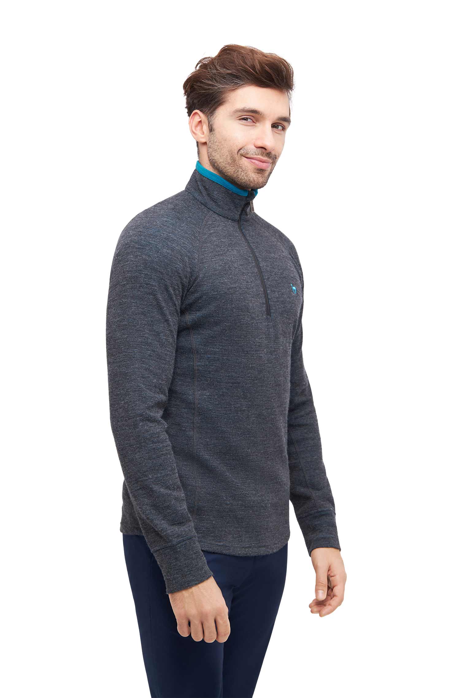 Alpaka Trekking Pullover THERMO-anthrazit