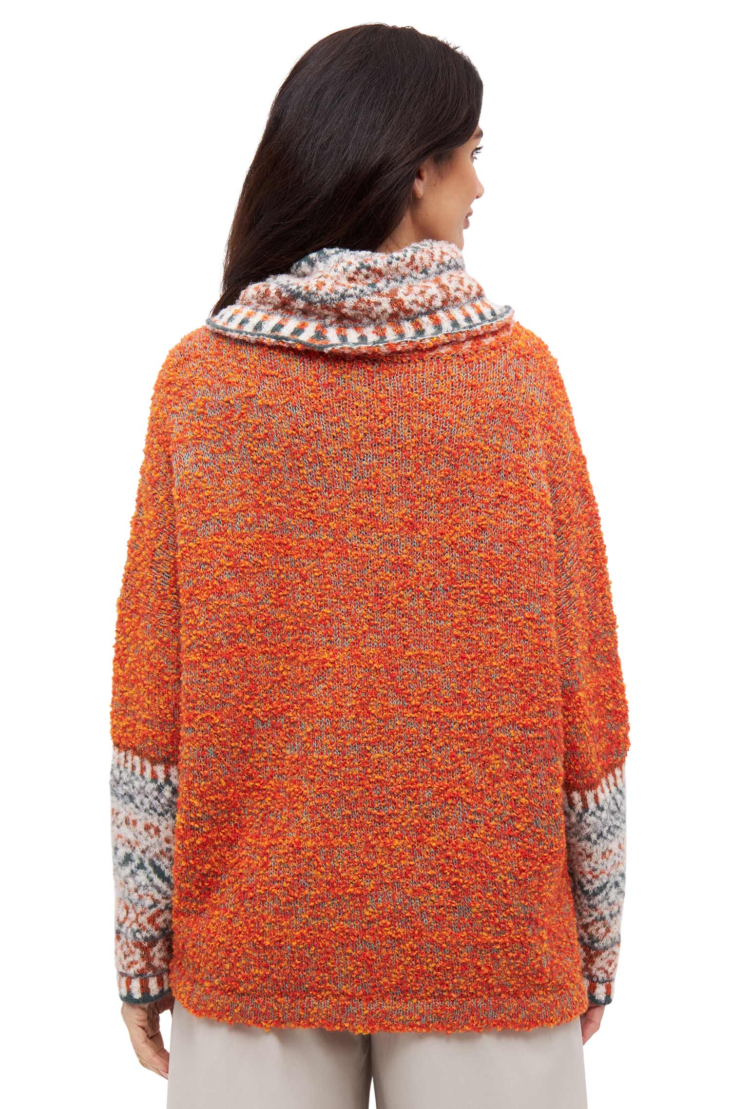 Alpaka Pullover COLORES ANDEN-orange meliert