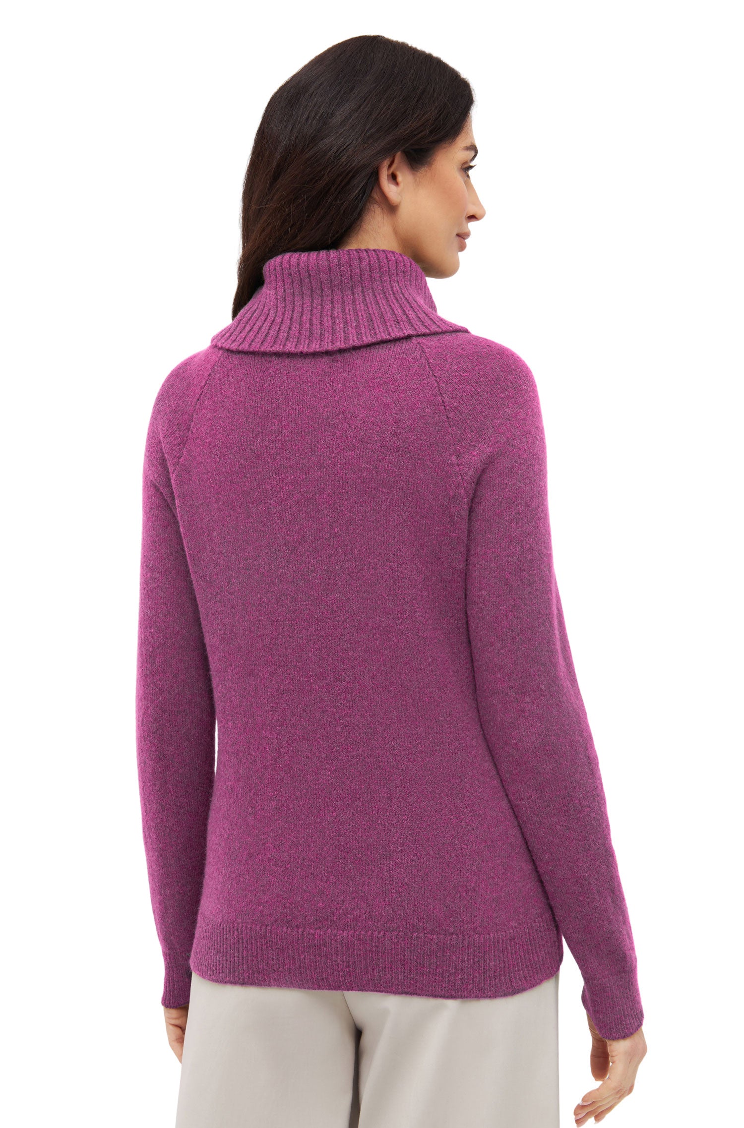 Alpaka Rollkragenpullover COLORES ANDEN-fuchsia