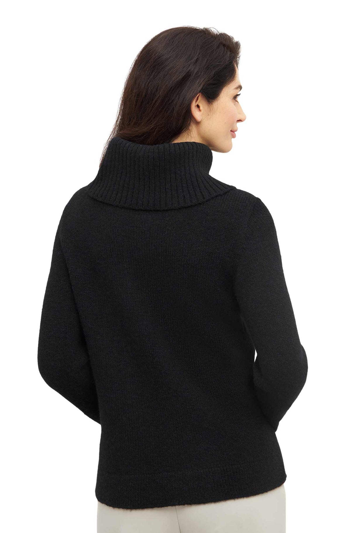 Alpaka Rollkragenpullover PACA-schwarz