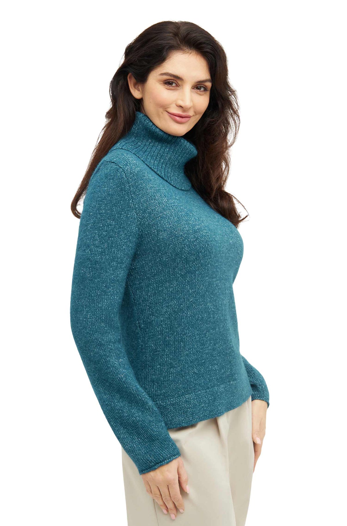 Alpaka Rollkragenpullover PACA-ultramarin
