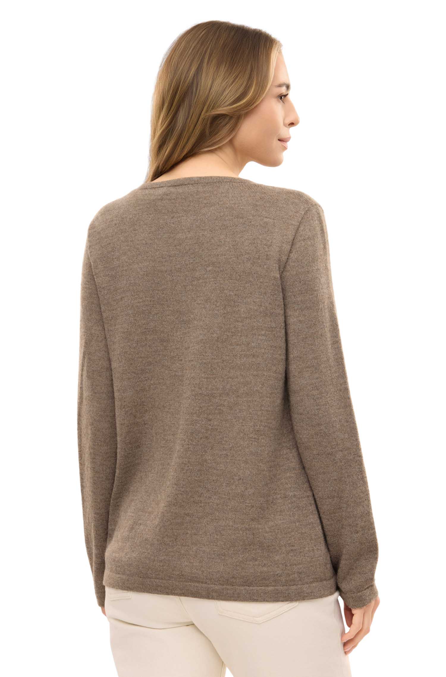 Alpaka Damen Pullover APUSENTIAL-kakao