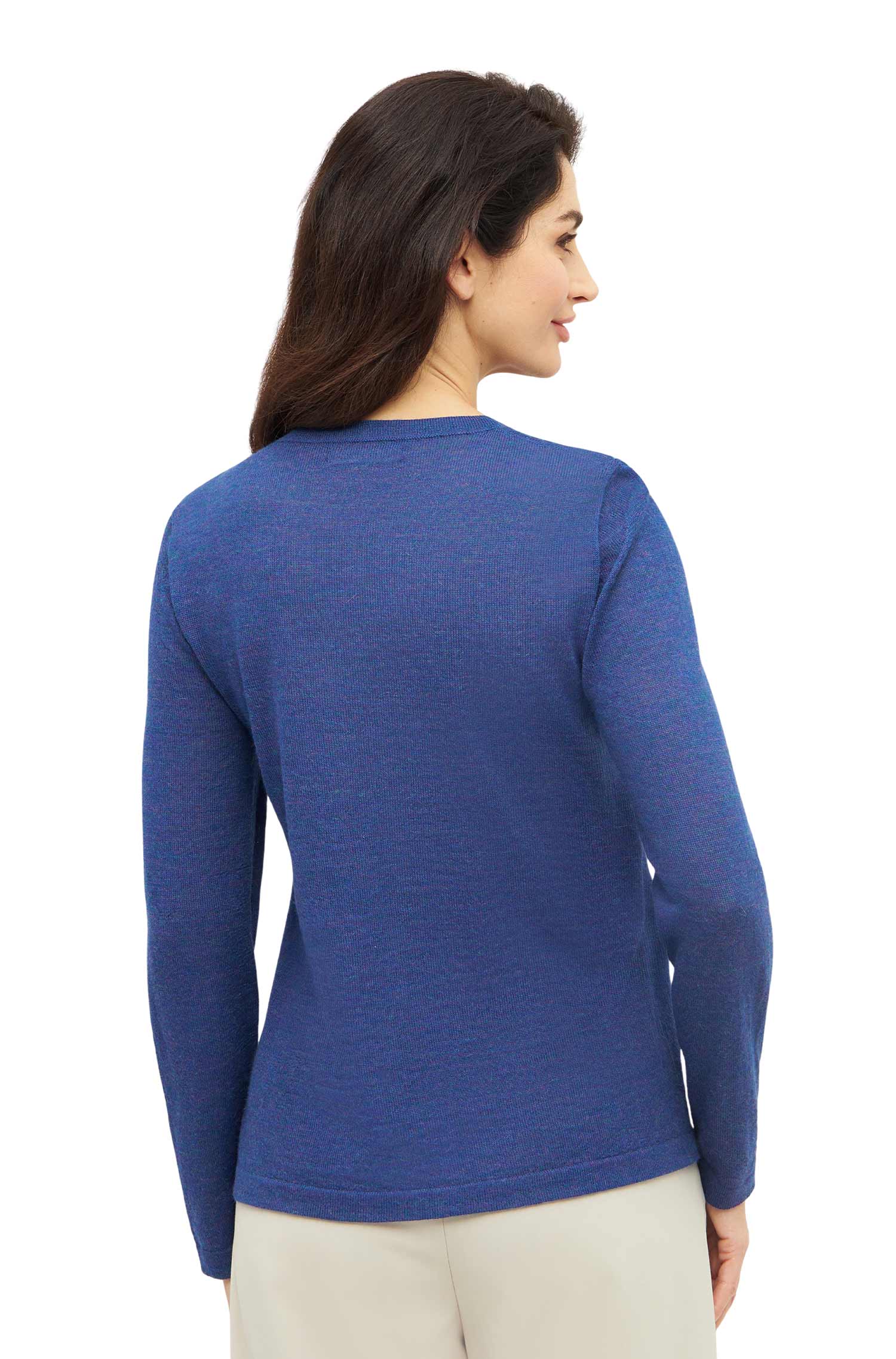 Alpaka Damen Pullover APUSENTIAL-mitternachtsblau