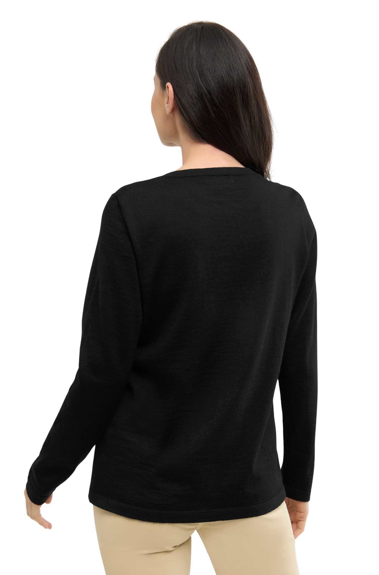 Alpaka Damen Pullover APUSENTIAL-schwarz