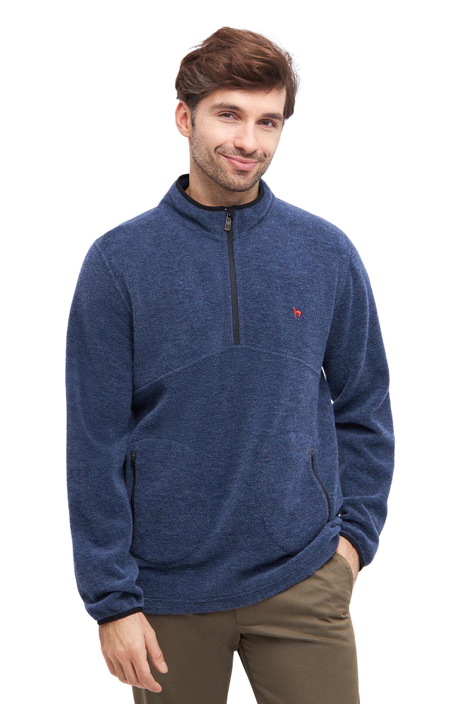 Alpaka Unisex Troyer APU FLEECE-saphirblau