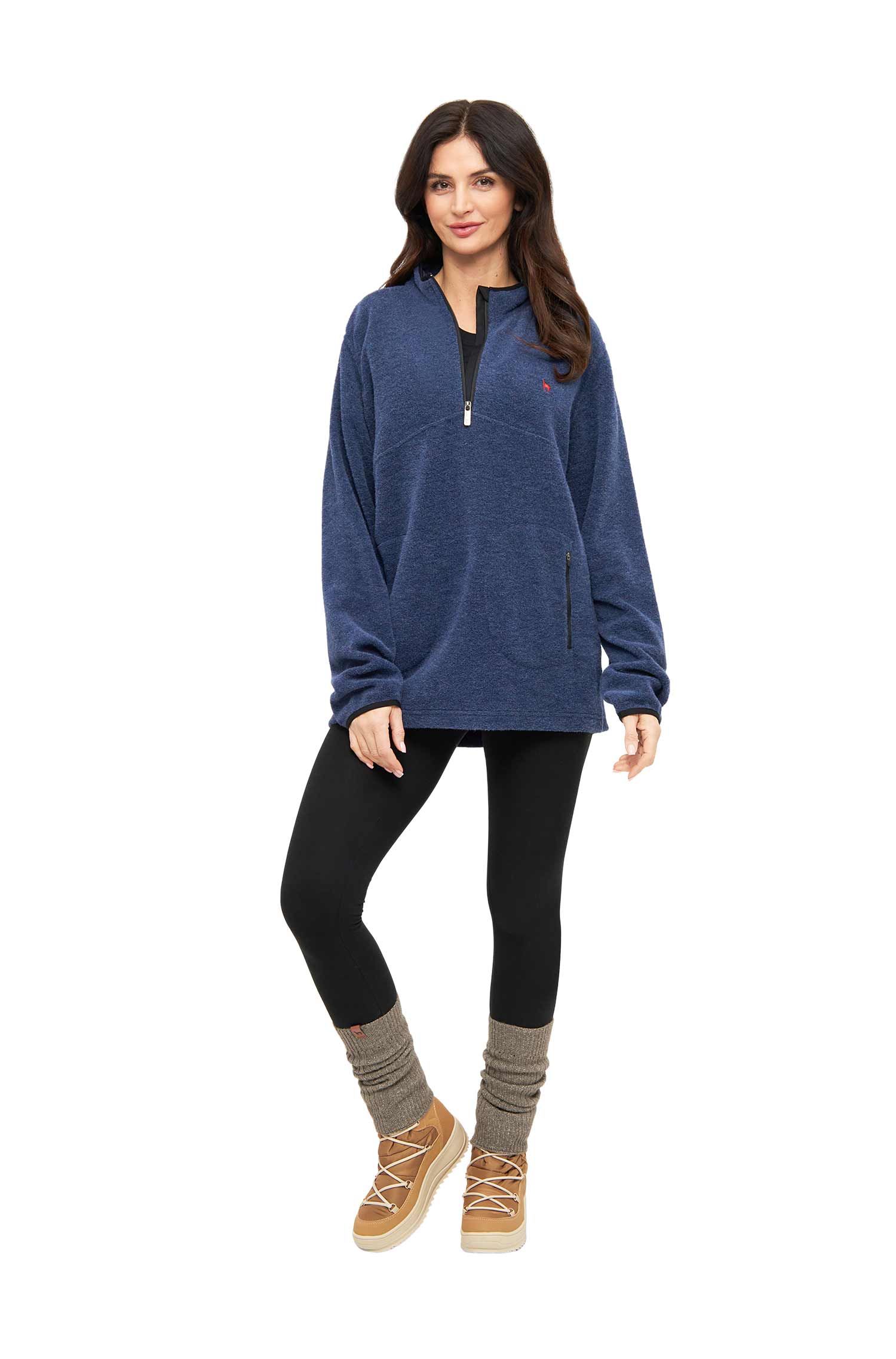 Alpaka Unisex Troyer APU FLEECE-saphirblau