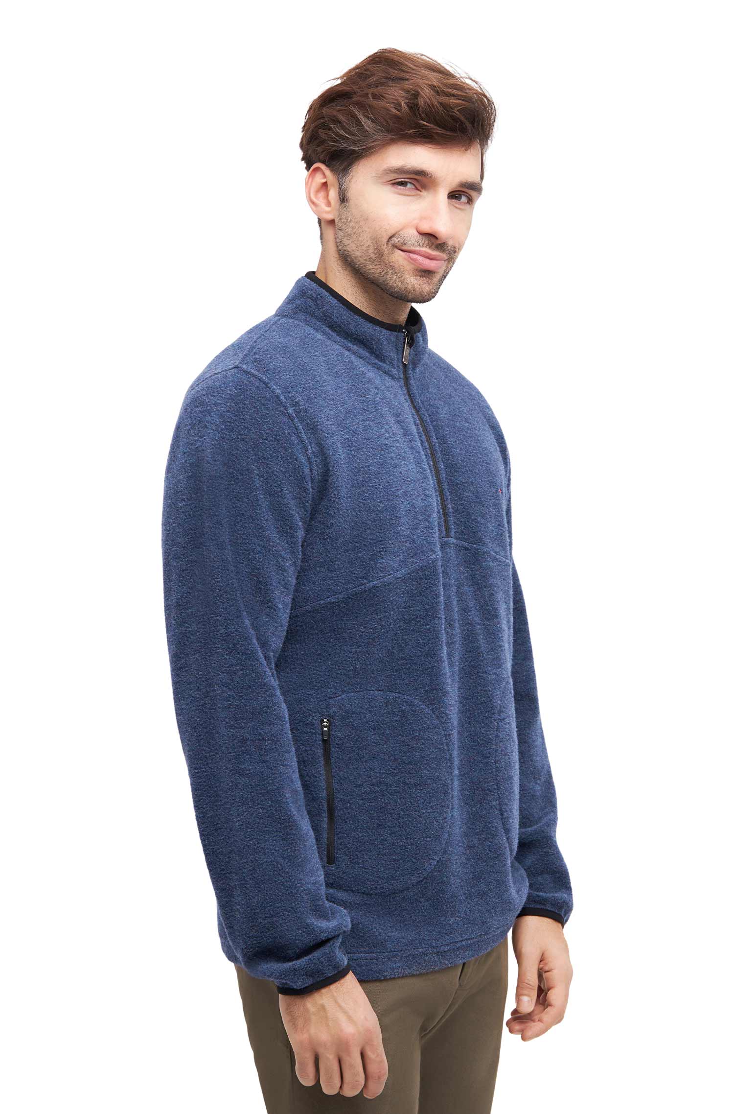 Alpaka Unisex Troyer APU FLEECE-saphirblau