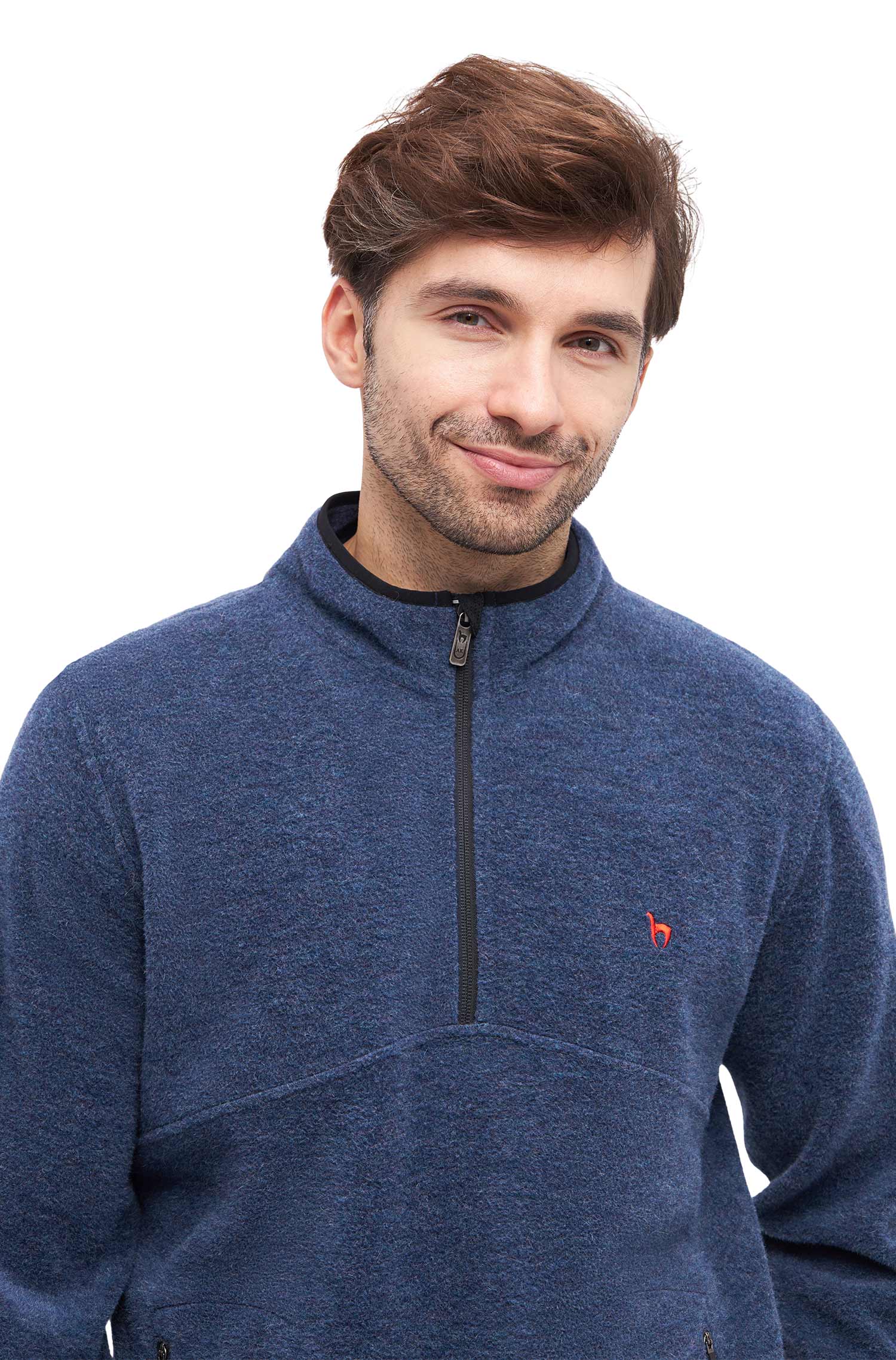 Alpaka Unisex Troyer APU FLEECE-saphirblau