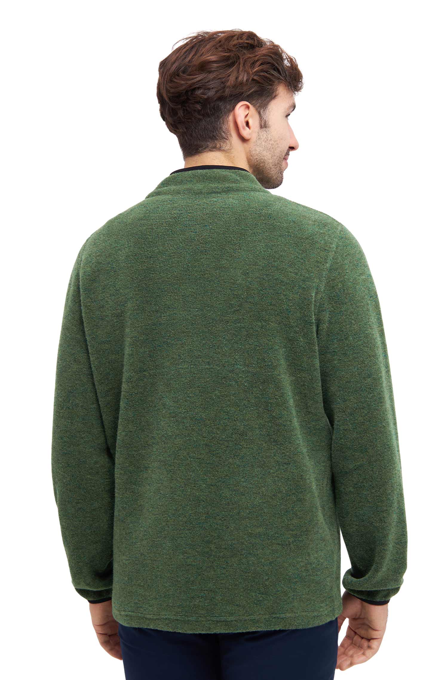 Alpaka Unisex Troyer APU FLEECE-waldgrün