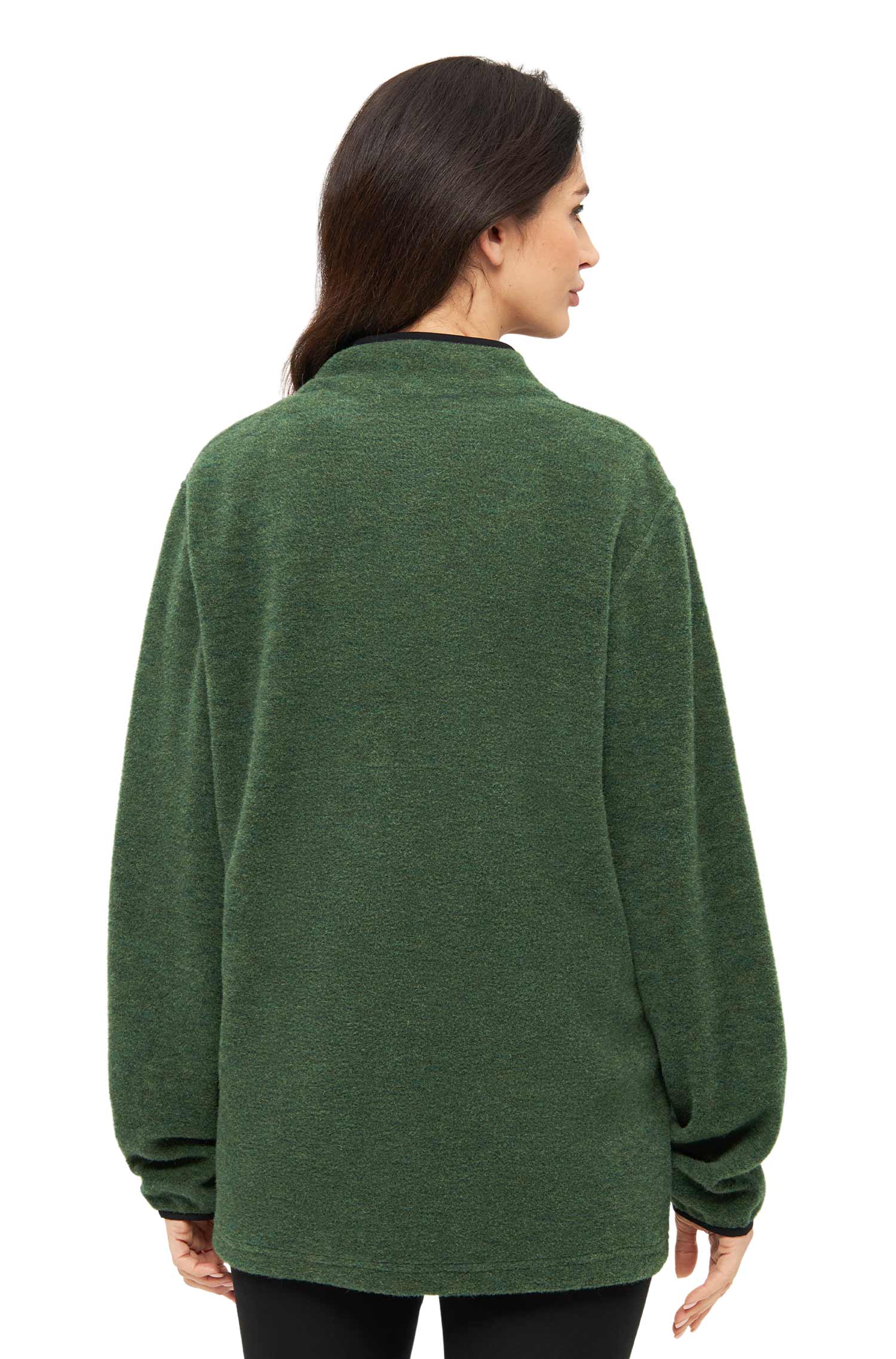 Alpaka Unisex Troyer APU FLEECE-waldgrün