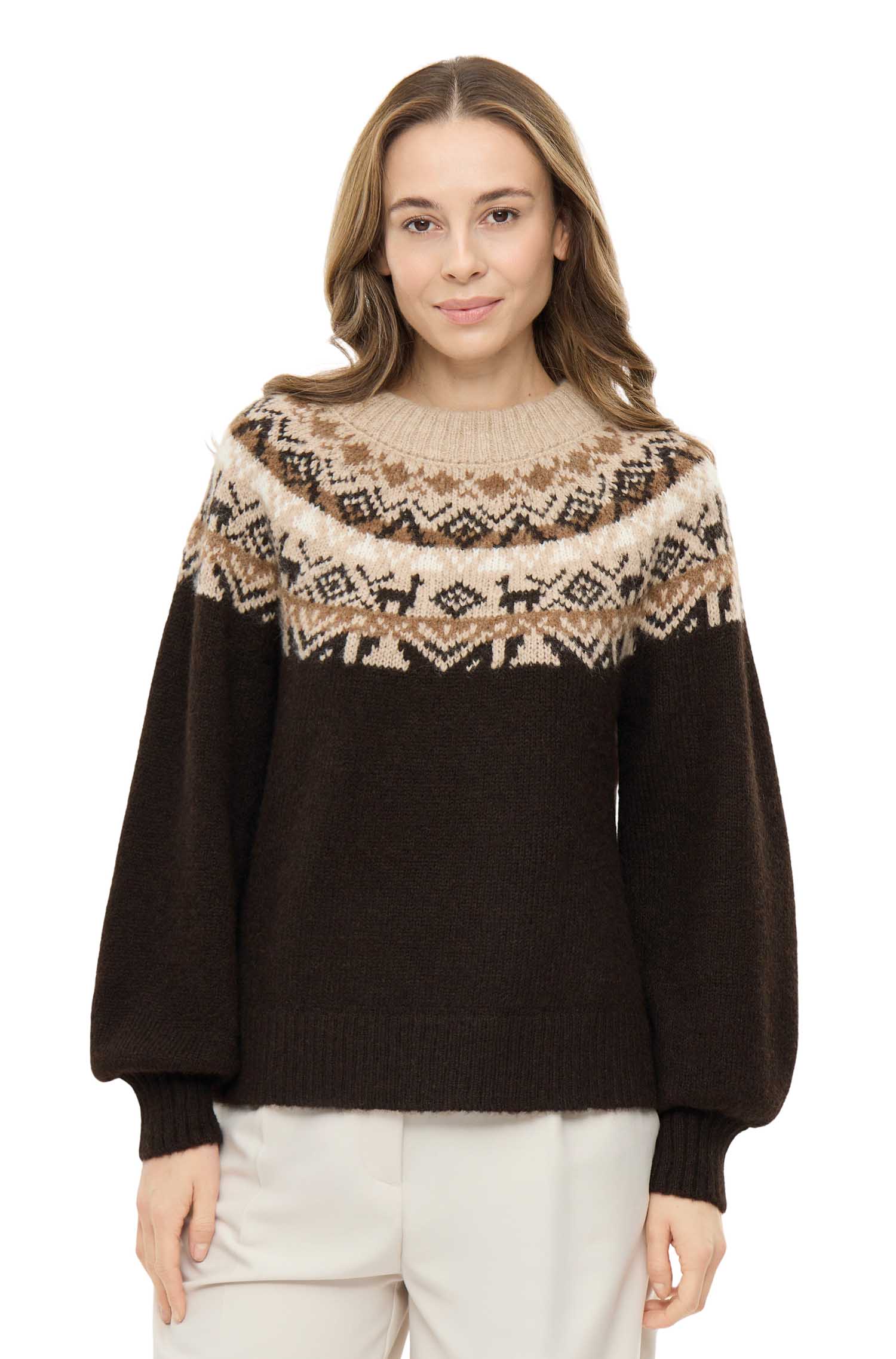 Alpaka Pullover SOLANA-espresso