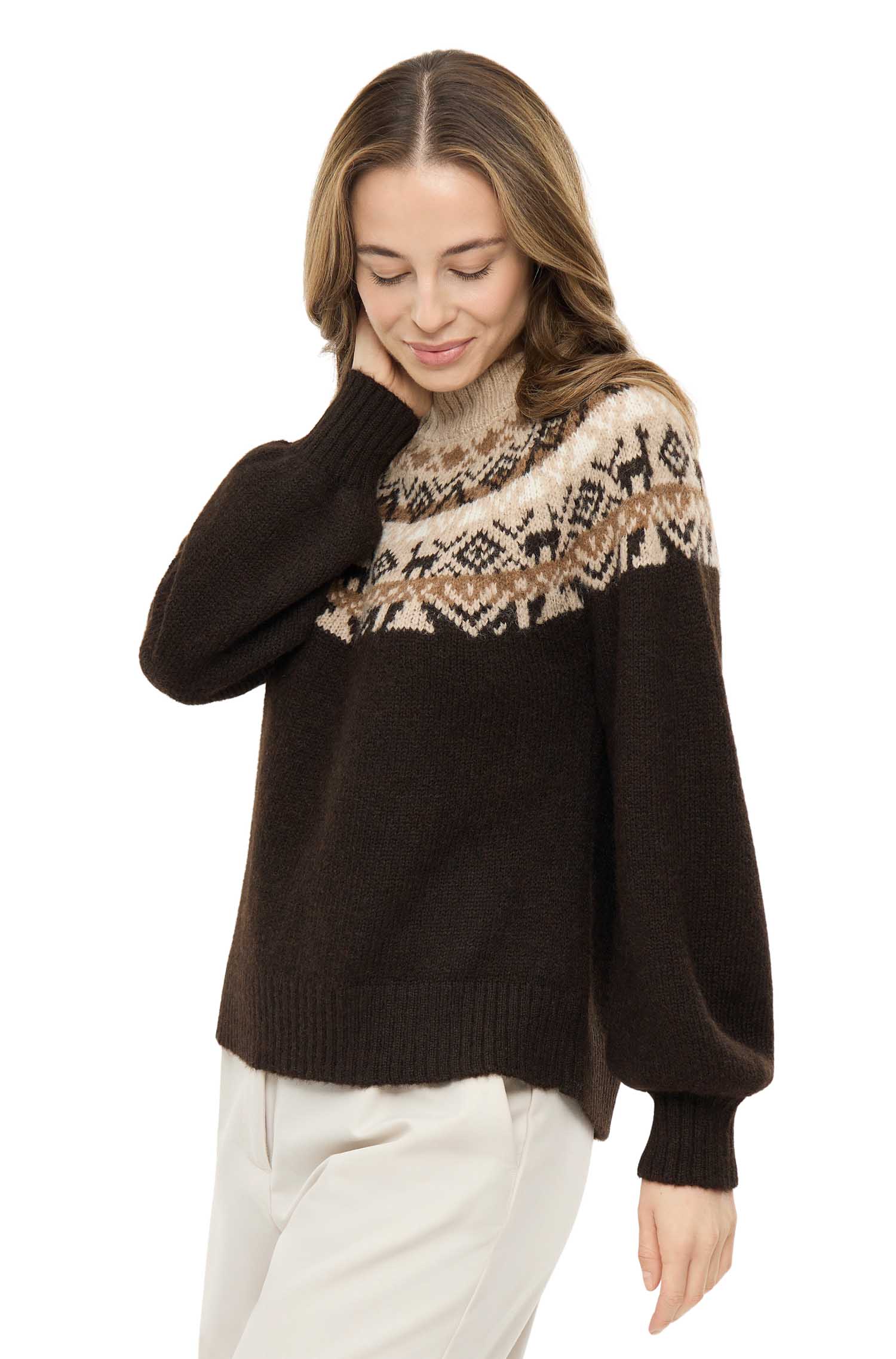 Alpaka Pullover SOLANA-espresso