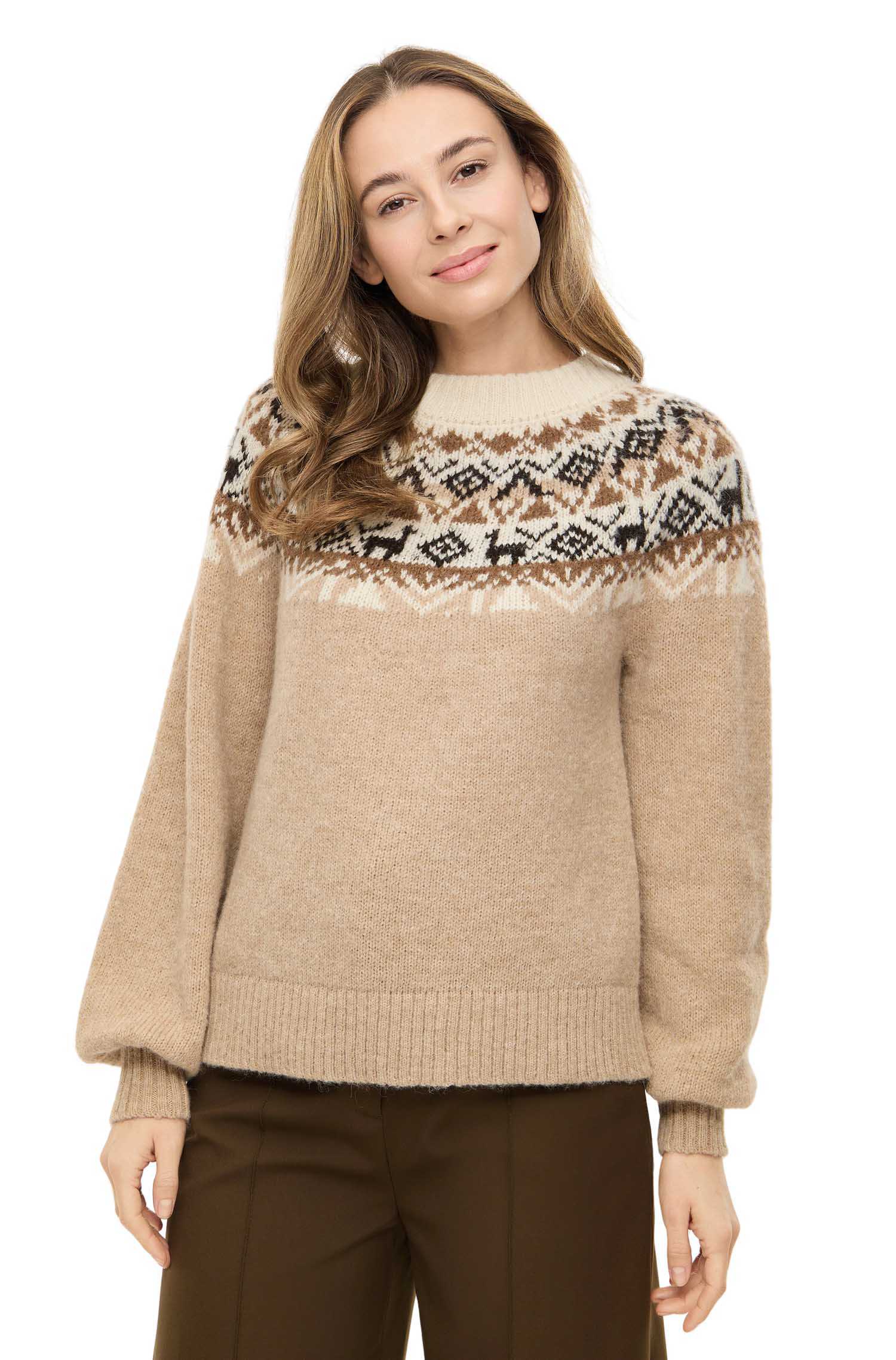 Alpaka Pullover SOLANA-mandel