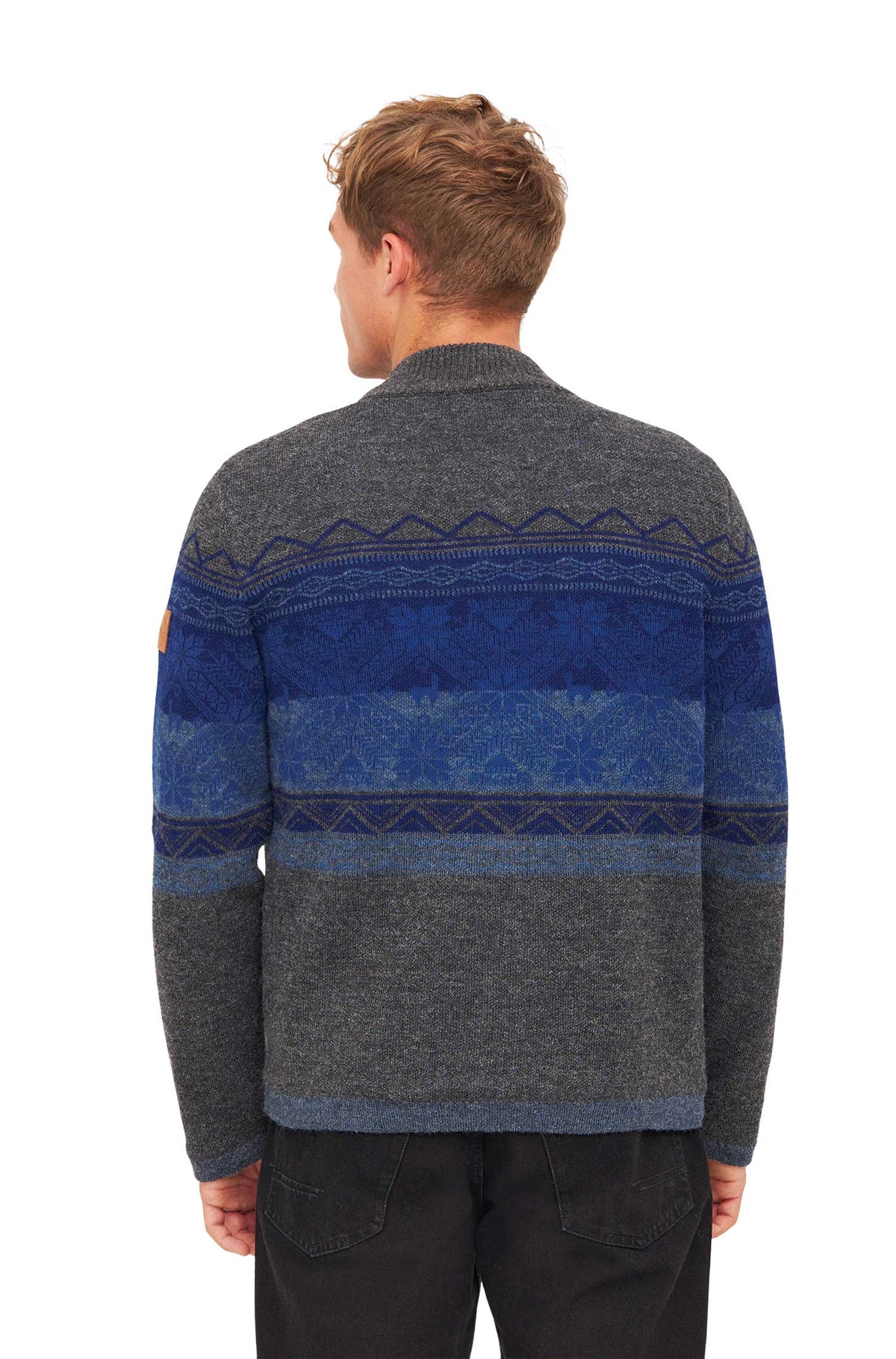 Alpaka Strickjacke GAEL | gefüttert-anthrazit