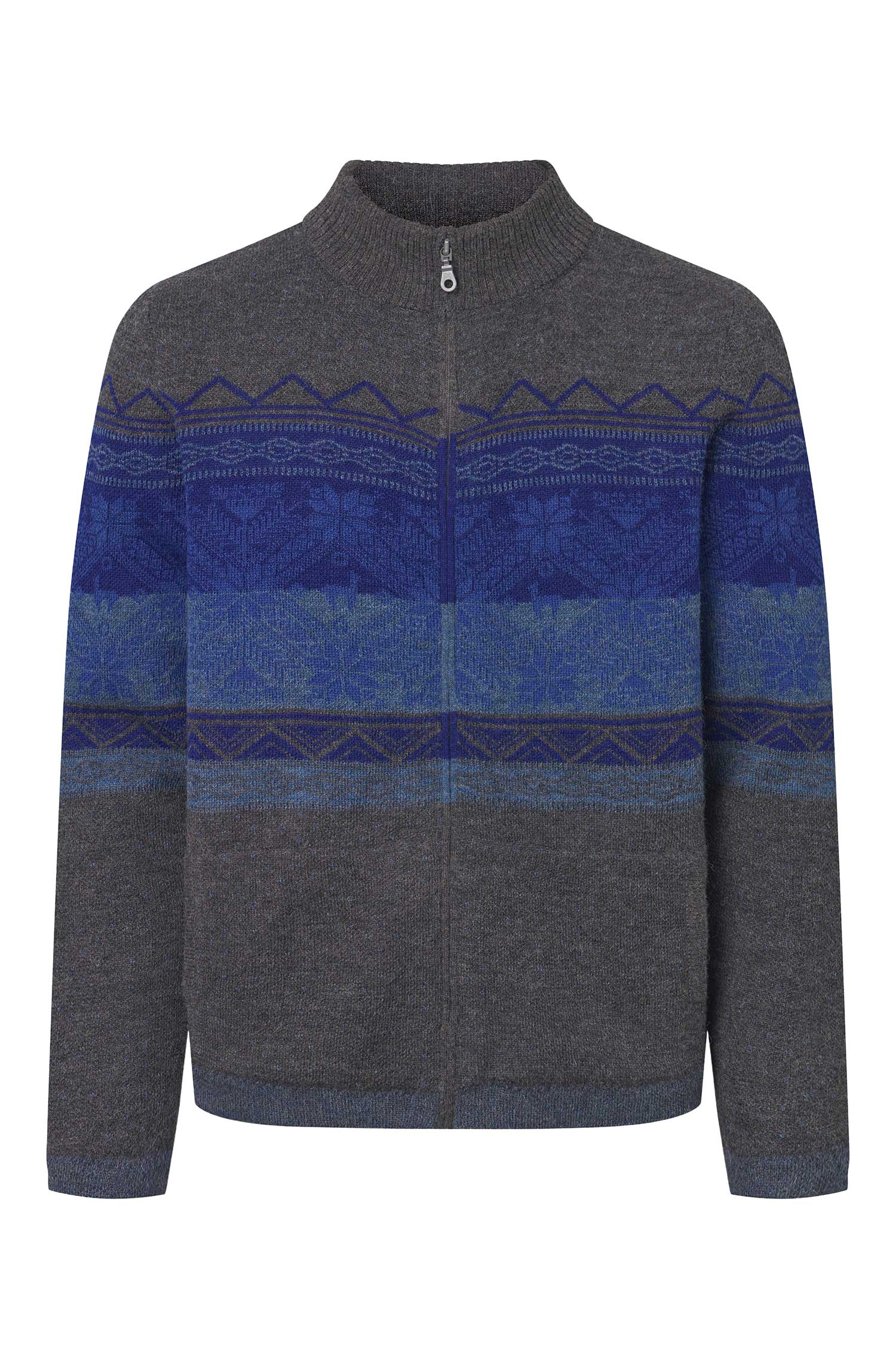 Alpaka Strickjacke GAEL | gefüttert-anthrazit