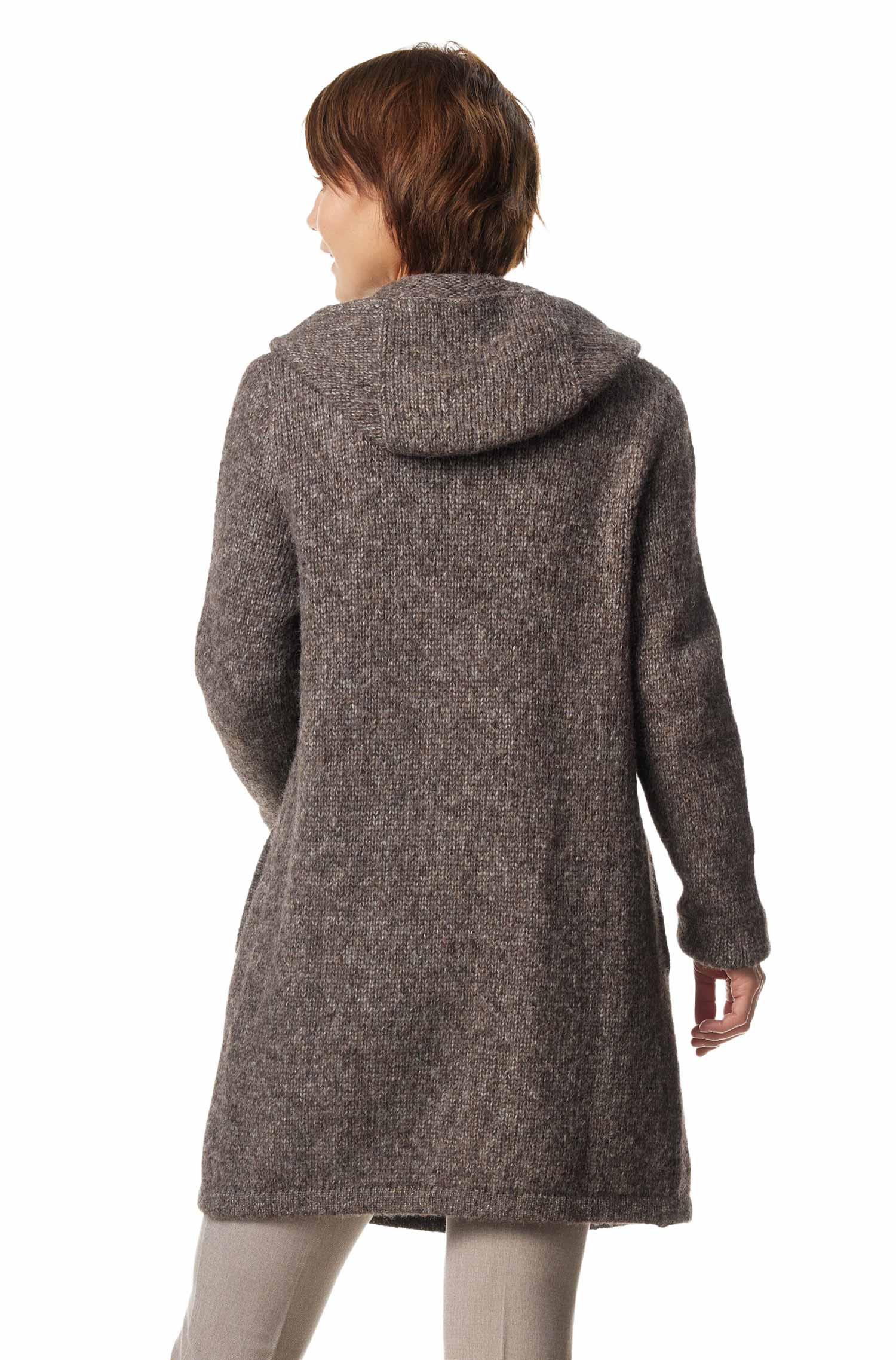 Alpaka Strickjacke ANNABELL-walnussbraun