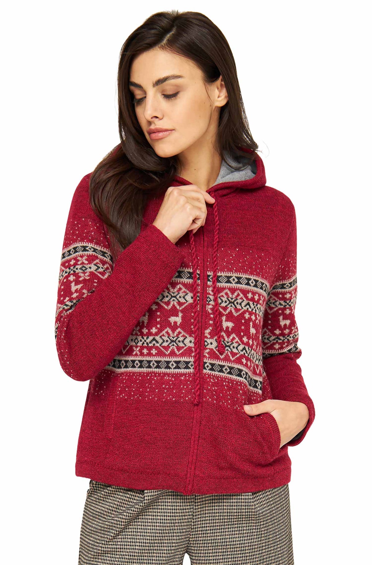 Alpaka Strickjacke NEVADO | gefüttert-nevado