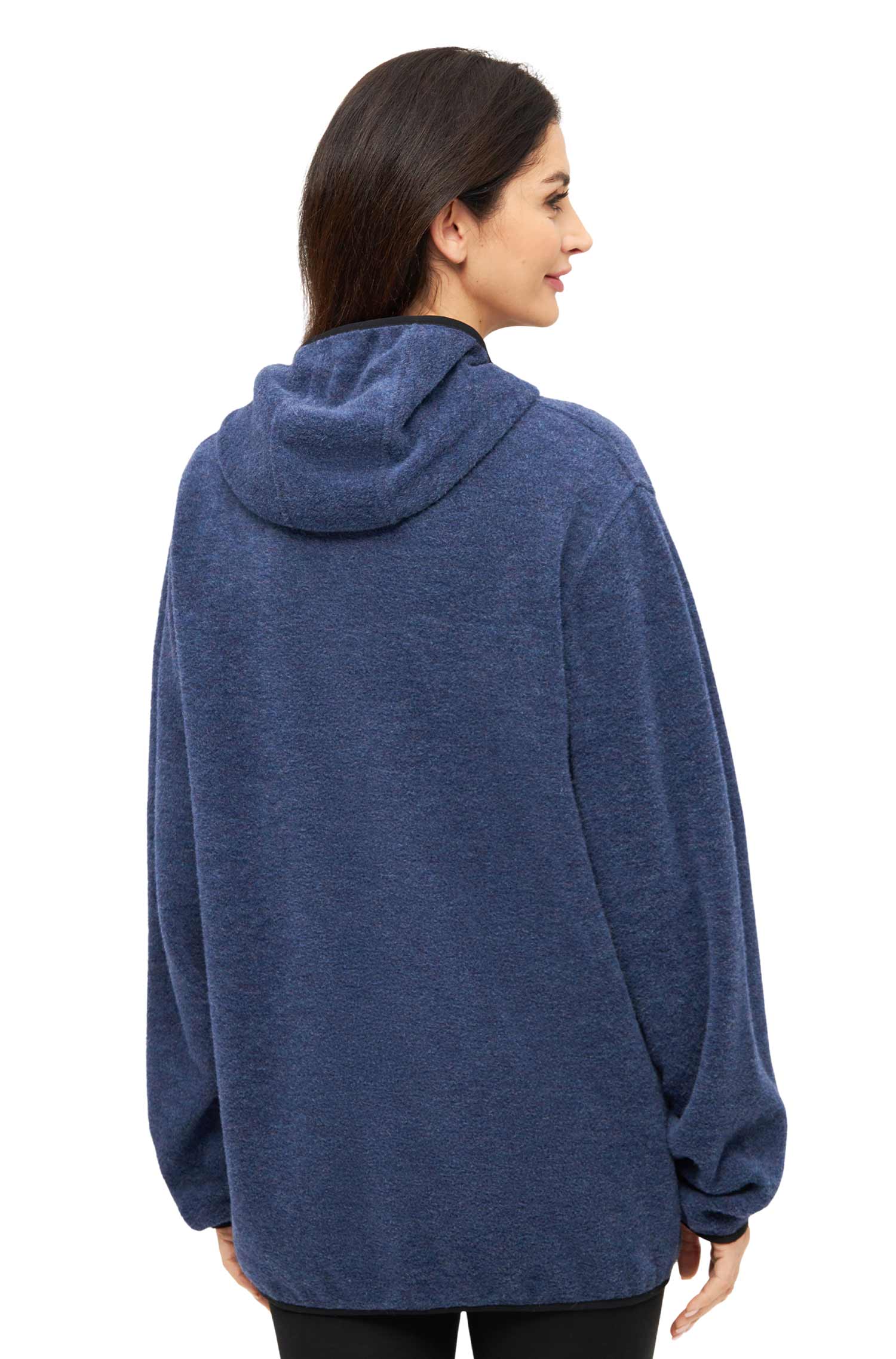 Alpaka Unisex Kapuzenjacke APU FLEECE-saphirblau