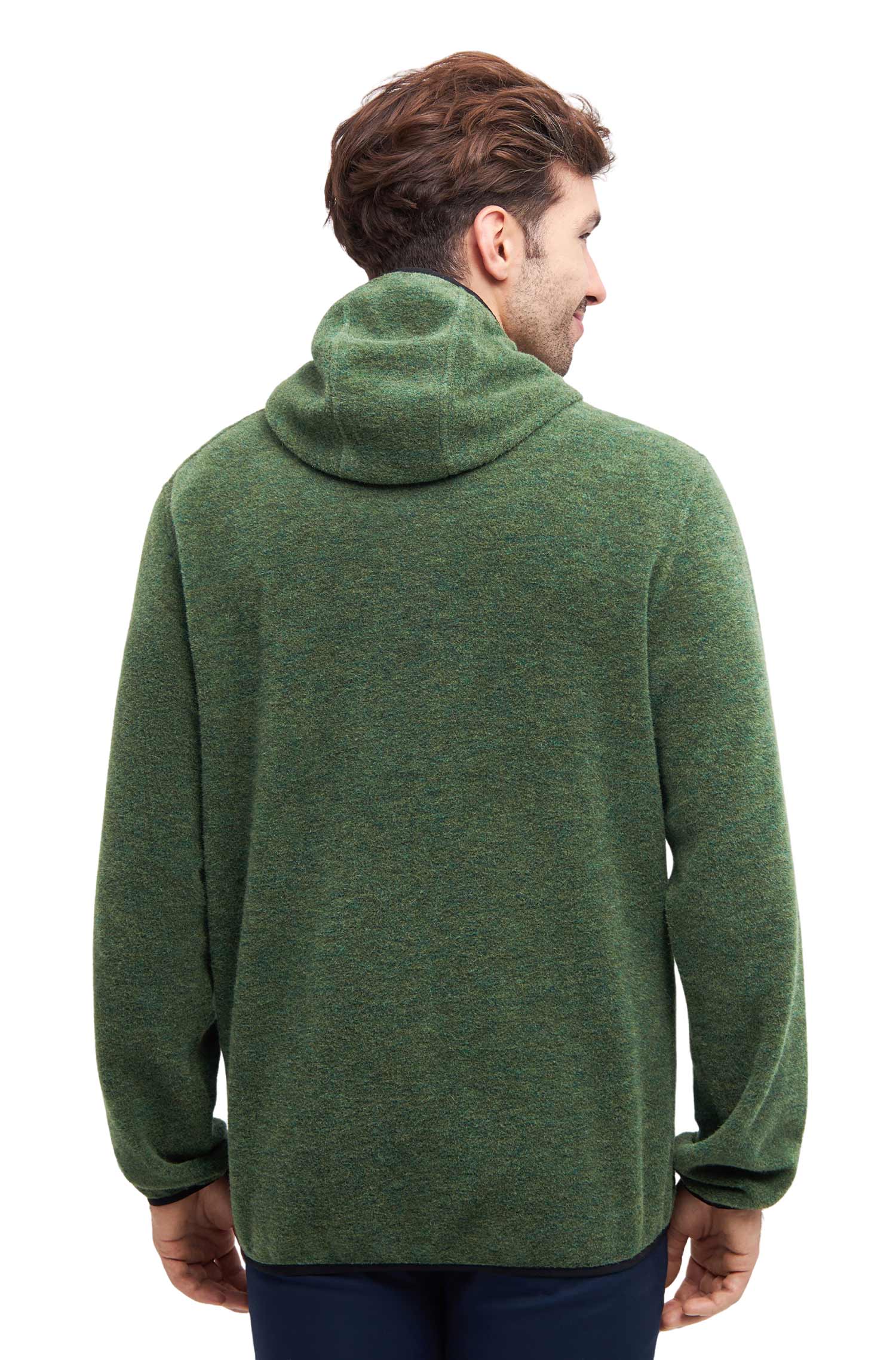 Alpaka Unisex Kapuzenjacke APU FLEECE-waldgrün