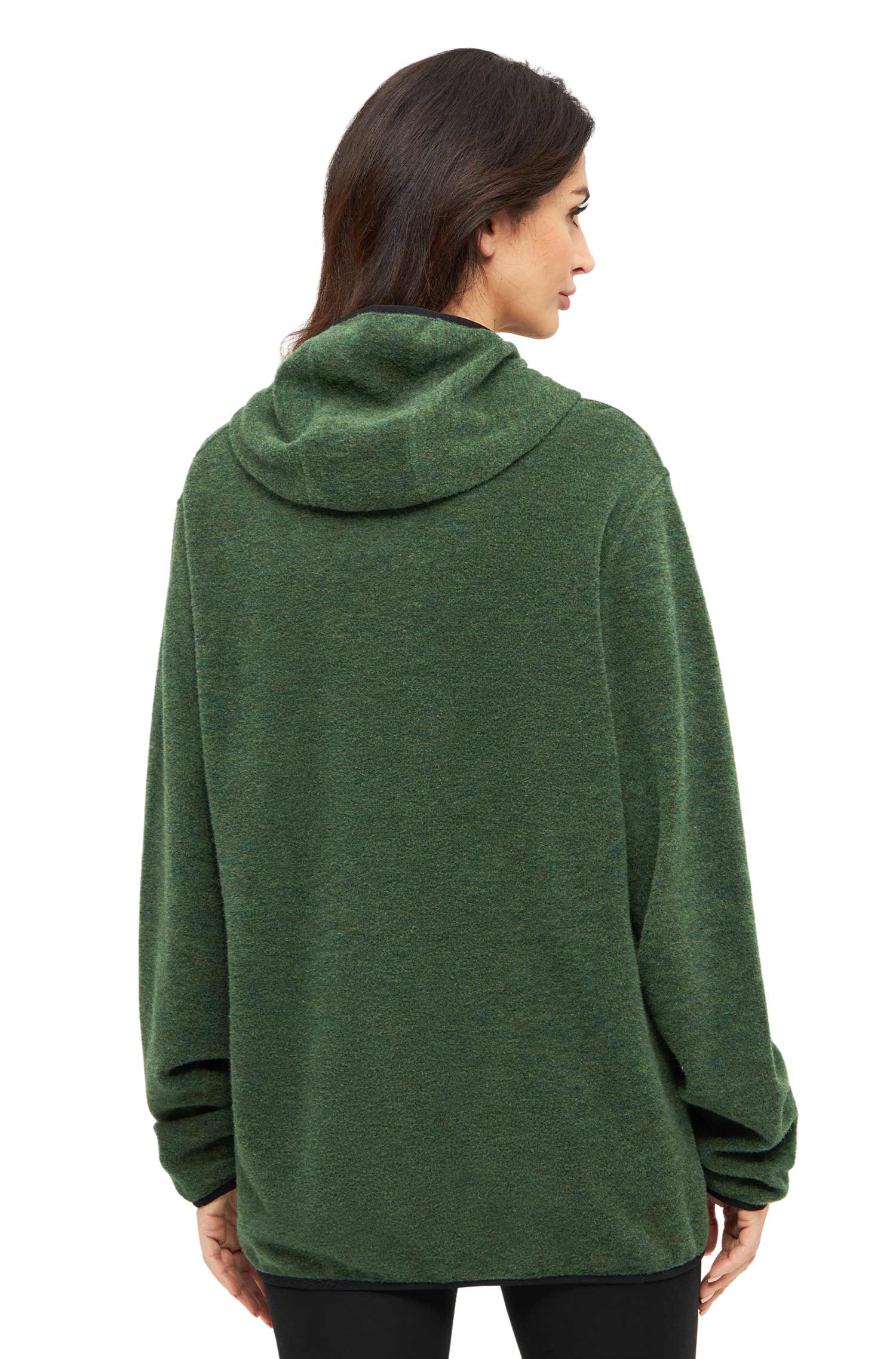 Alpaka Unisex Kapuzenjacke APU FLEECE-waldgrün