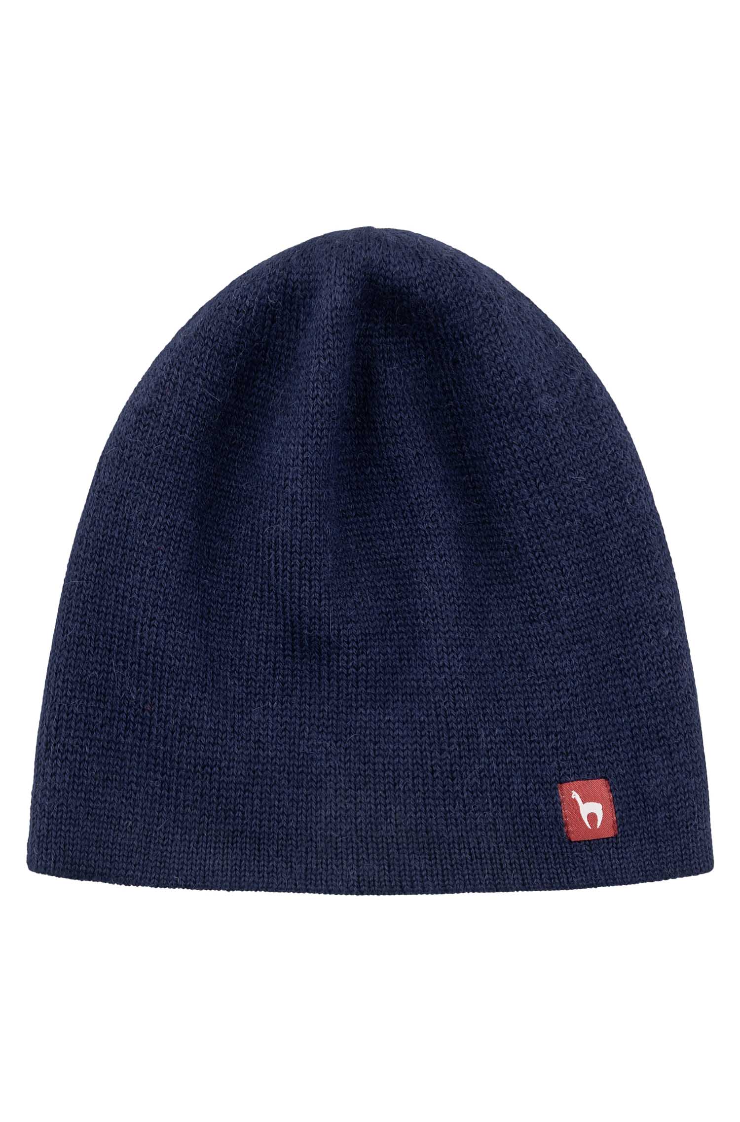 Alpaka Wendemütze UNI-marineblau/kakao