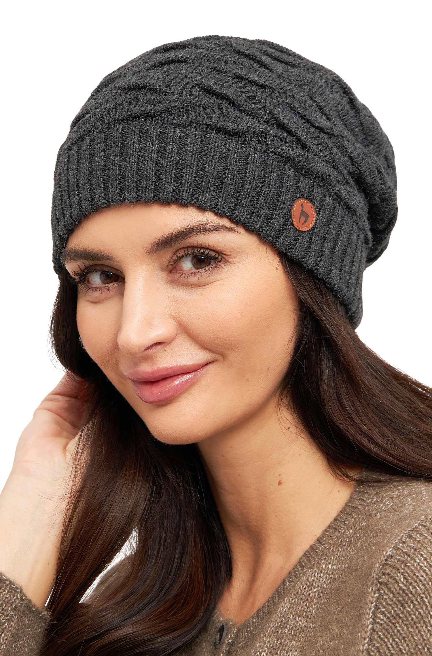Alpaka Beret BIESEN-anthrazit