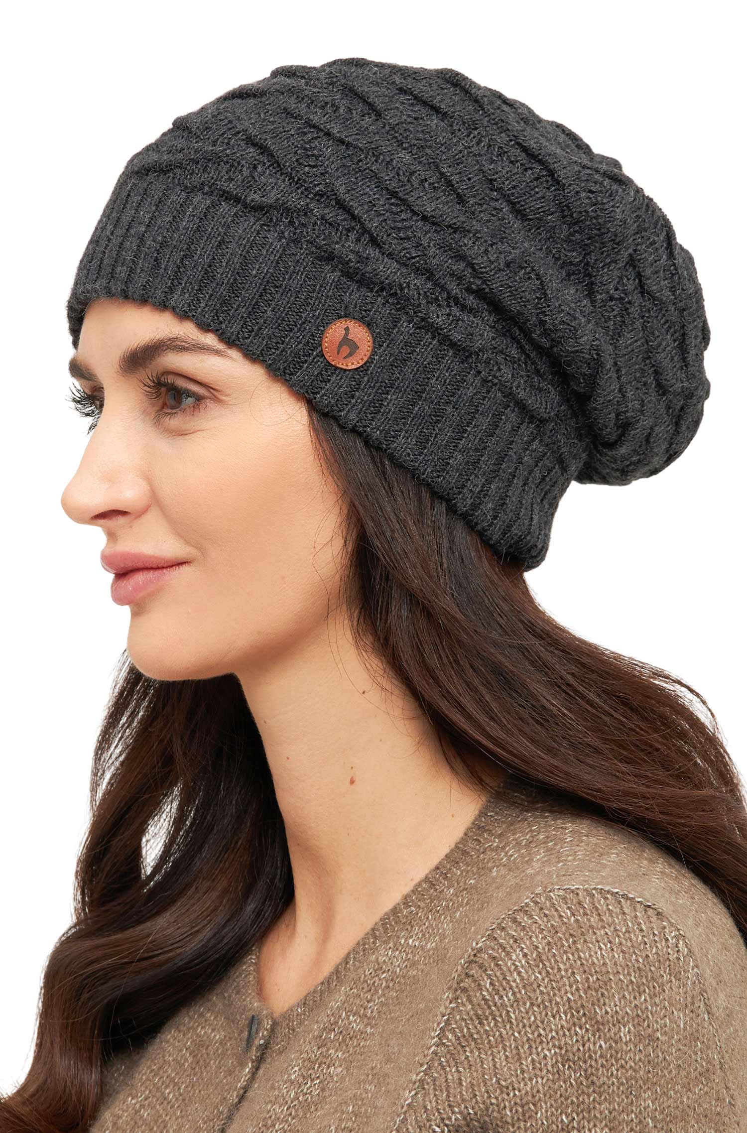 Alpaka Beret BIESEN-anthrazit