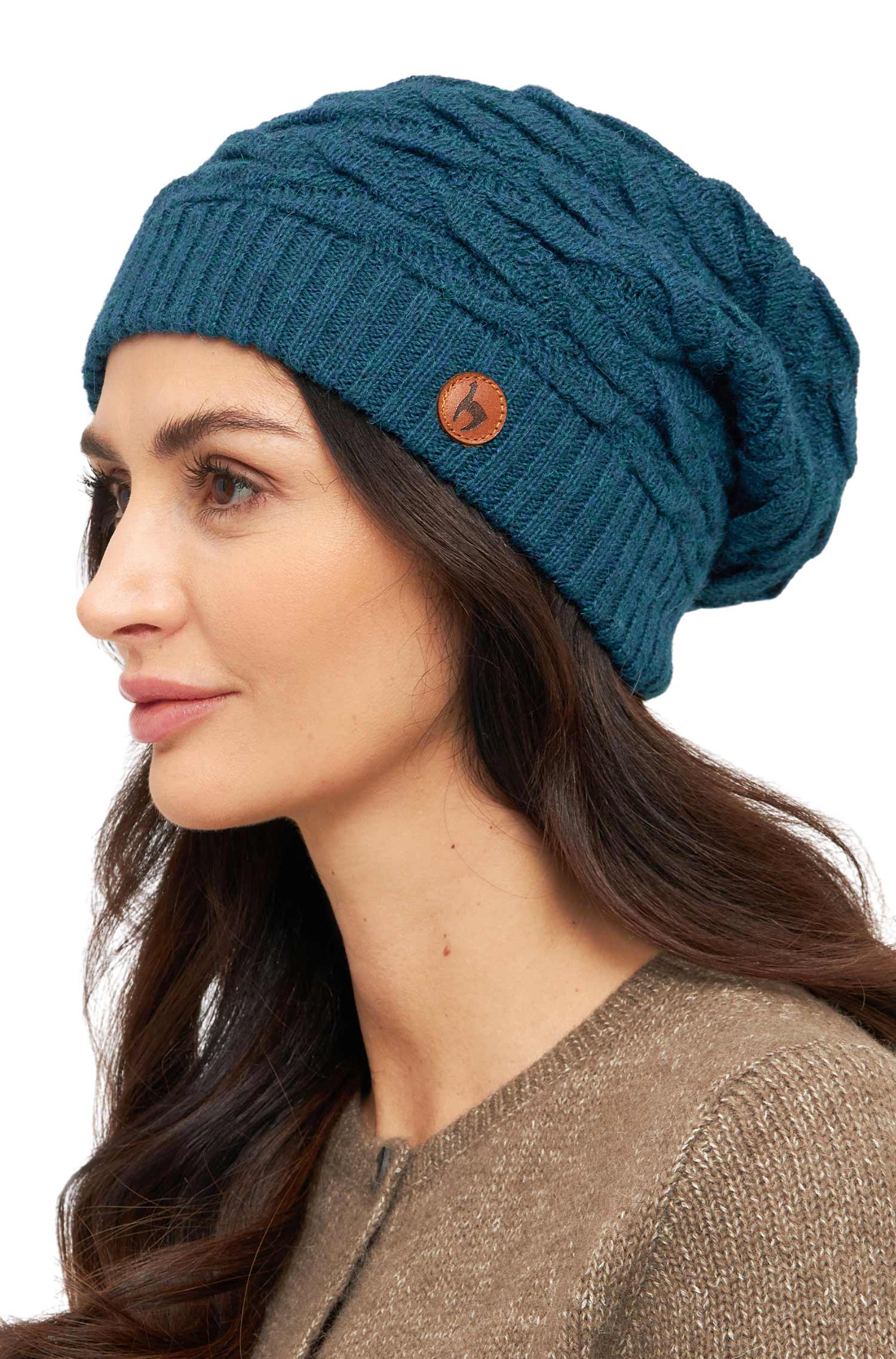 Alpaka Beret BIESEN-petrol