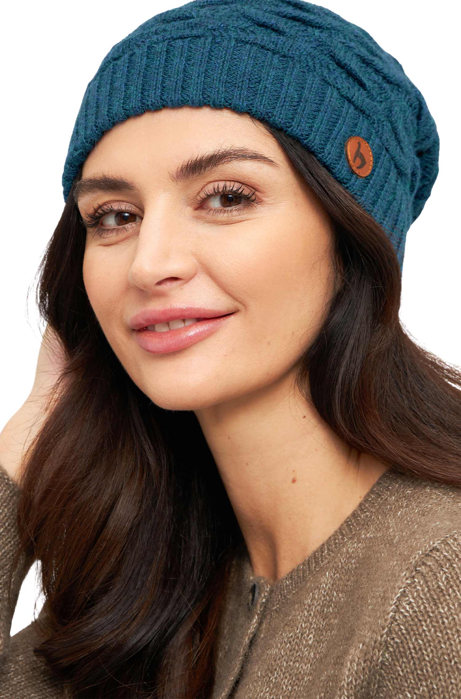 Alpaka Beret BIESEN-petrol