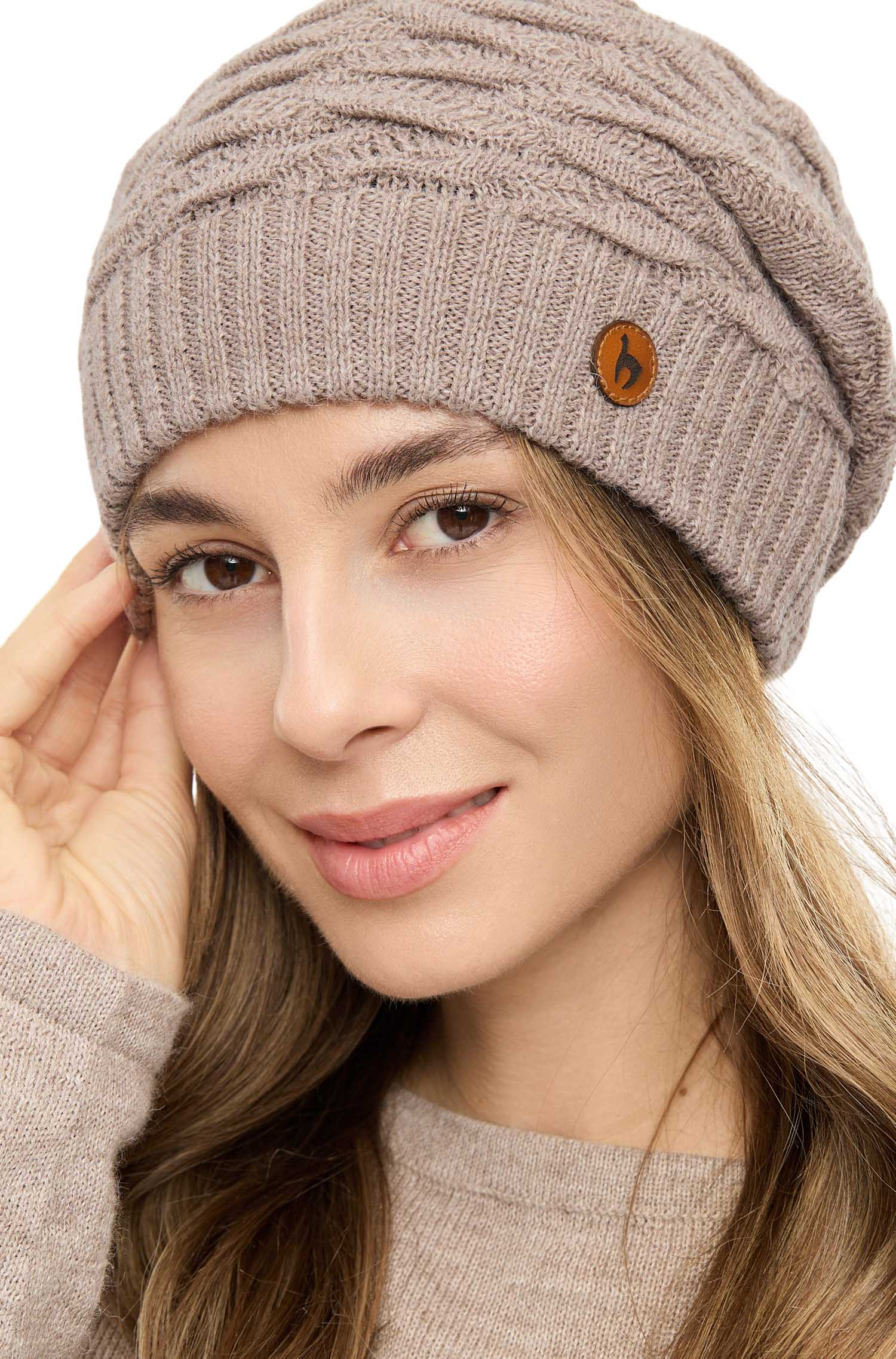 Alpaka Beret BIESEN-sand