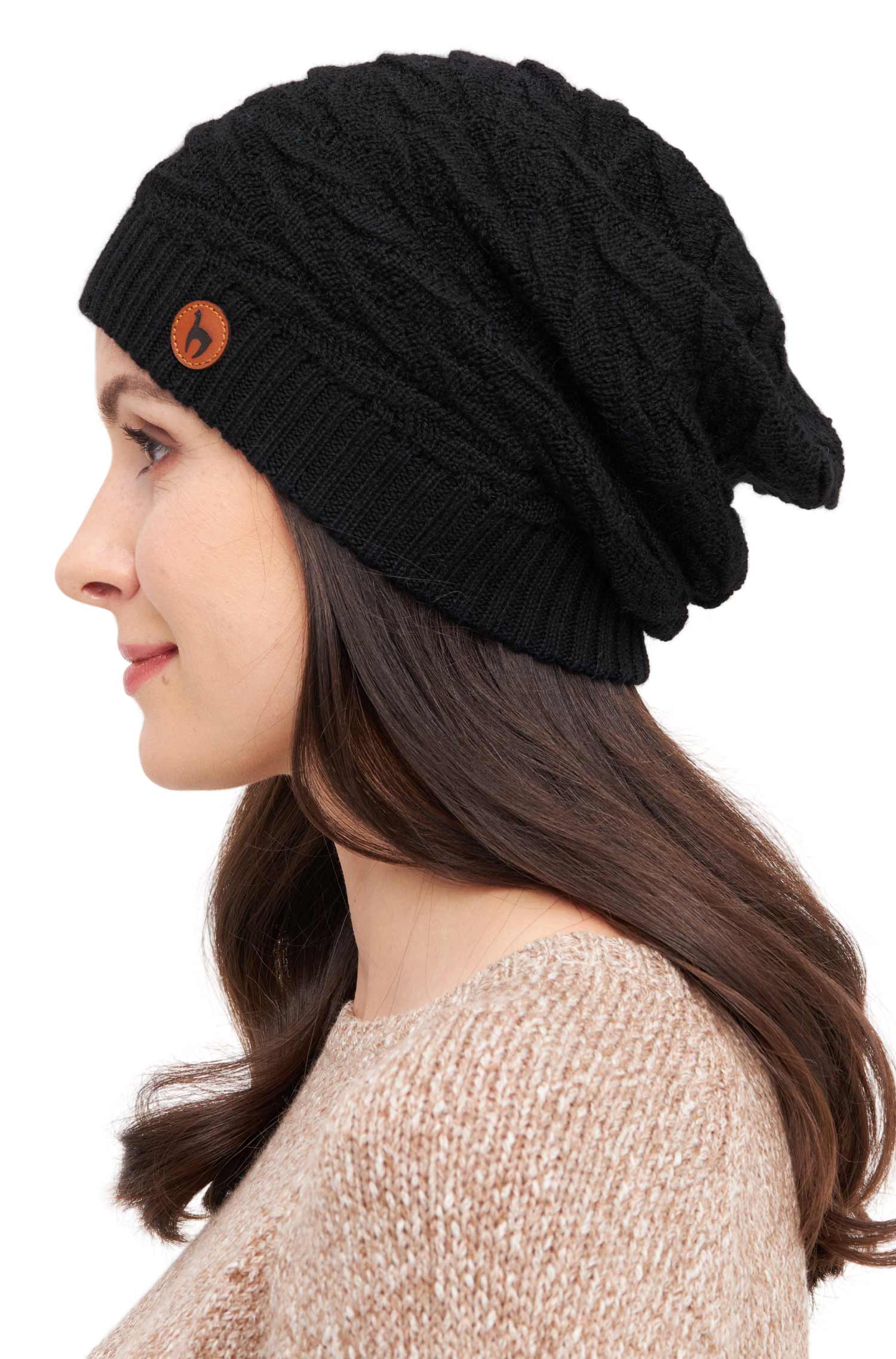 Alpaka Beret BIESEN-schwarz