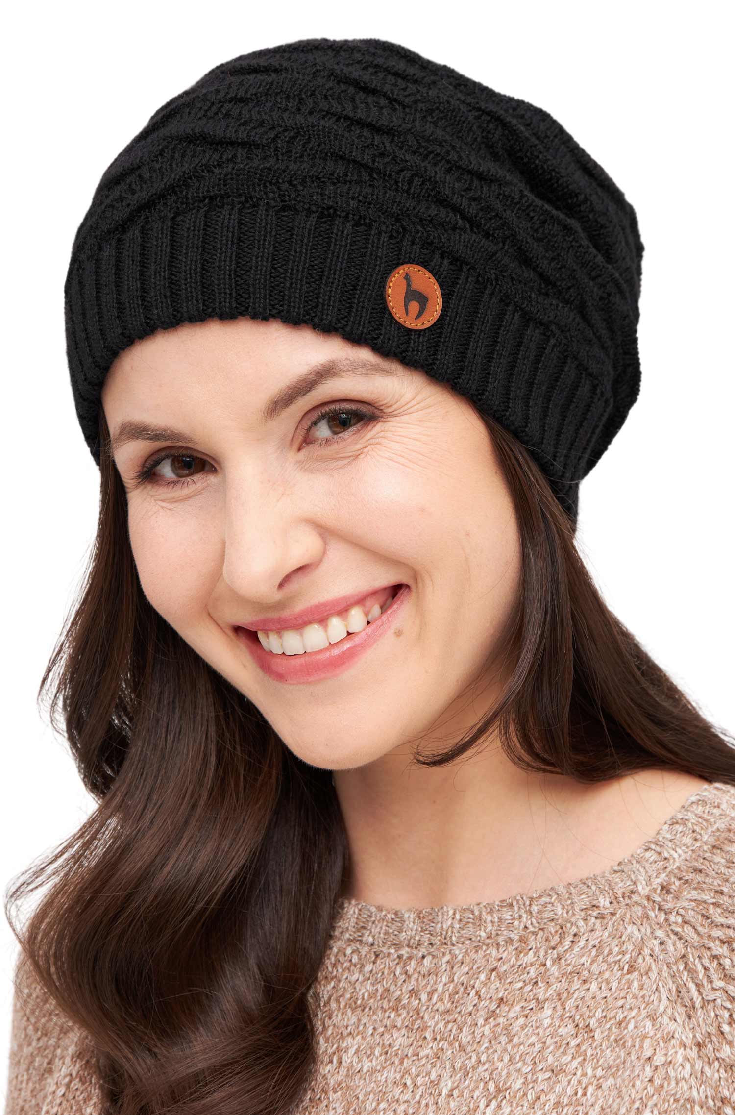 Alpaka Beret BIESEN-schwarz