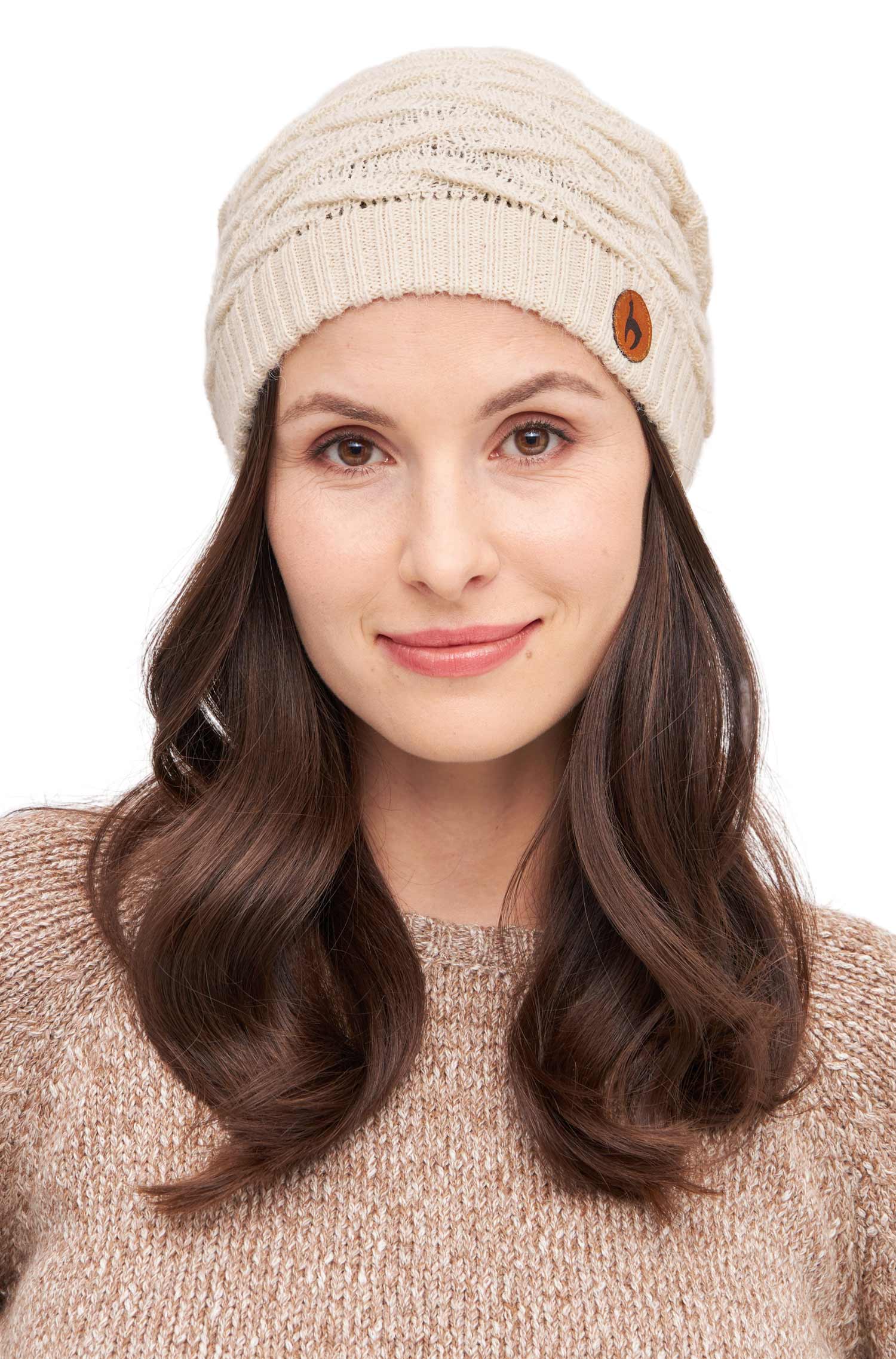 Alpaka Beret BIESEN-wollweiss