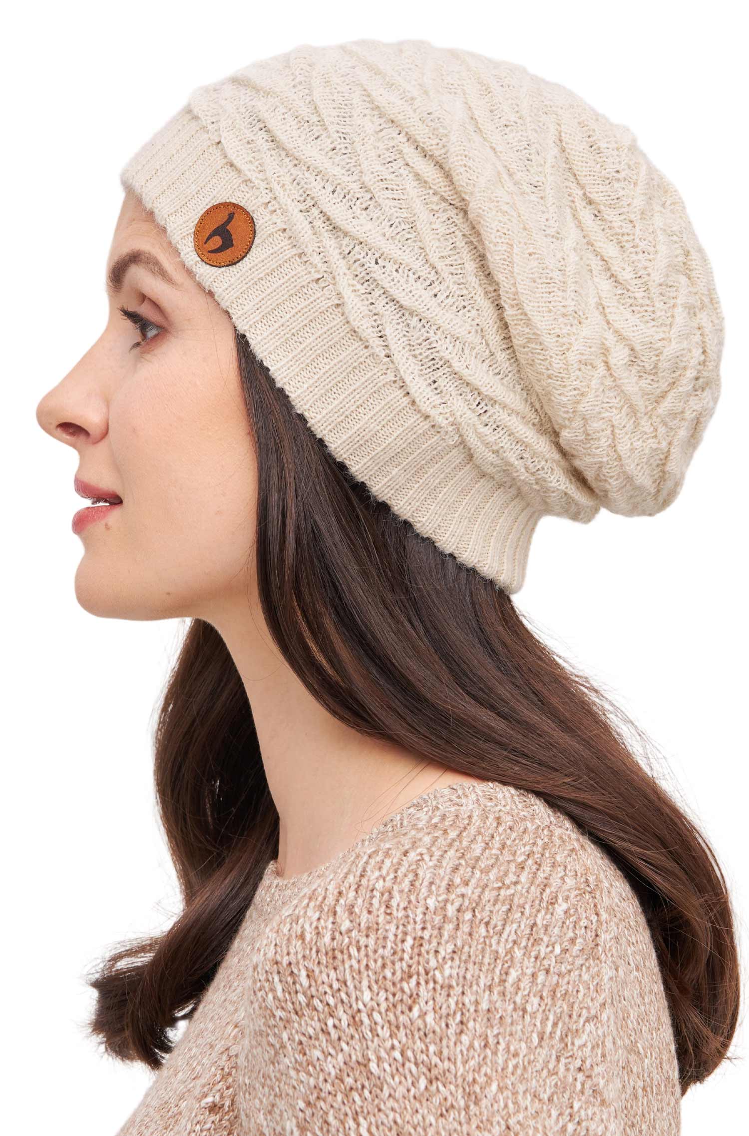 Alpaka Beret BIESEN-wollweiss