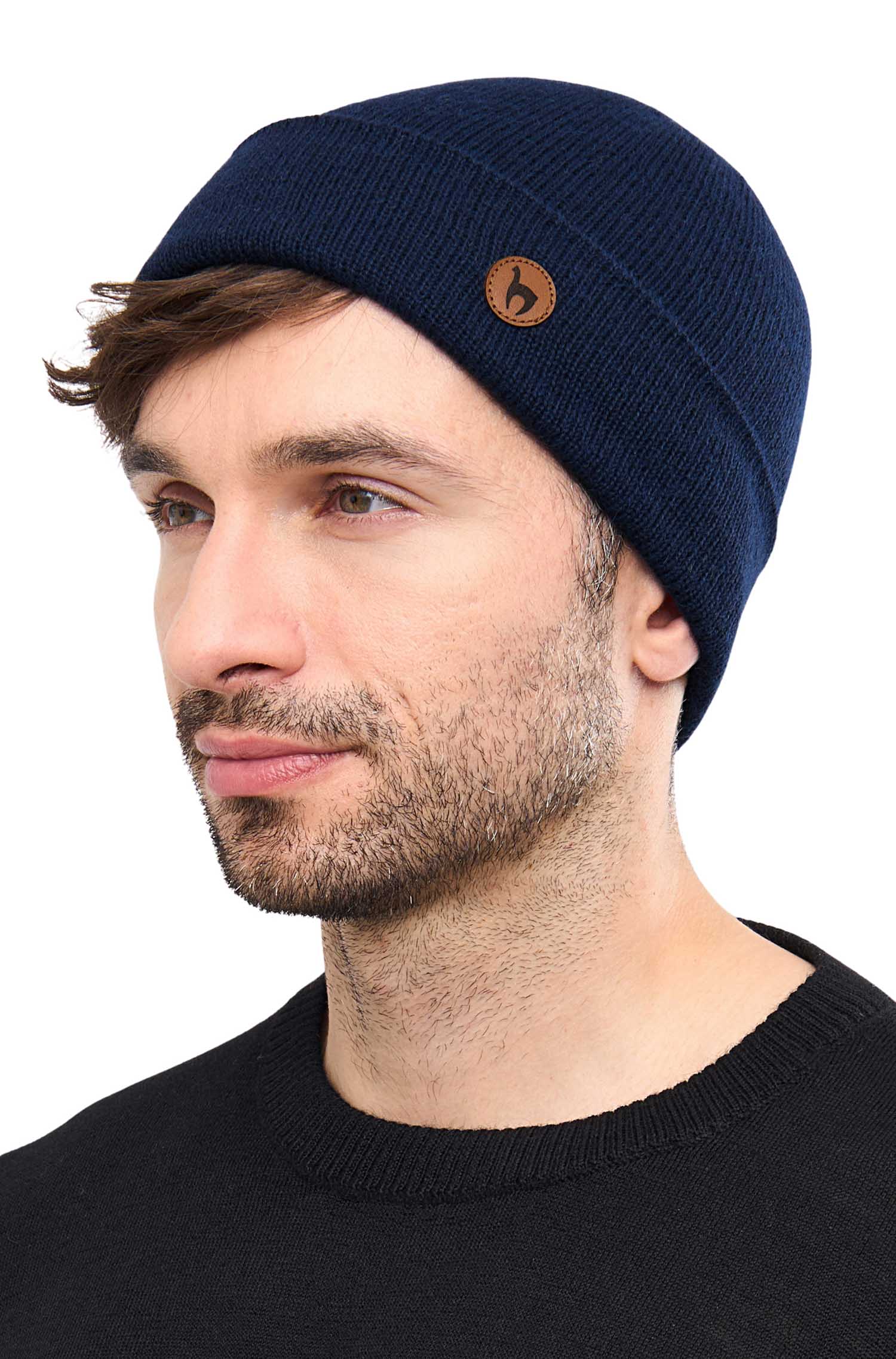 Alpaka Mütze BARK-marineblau