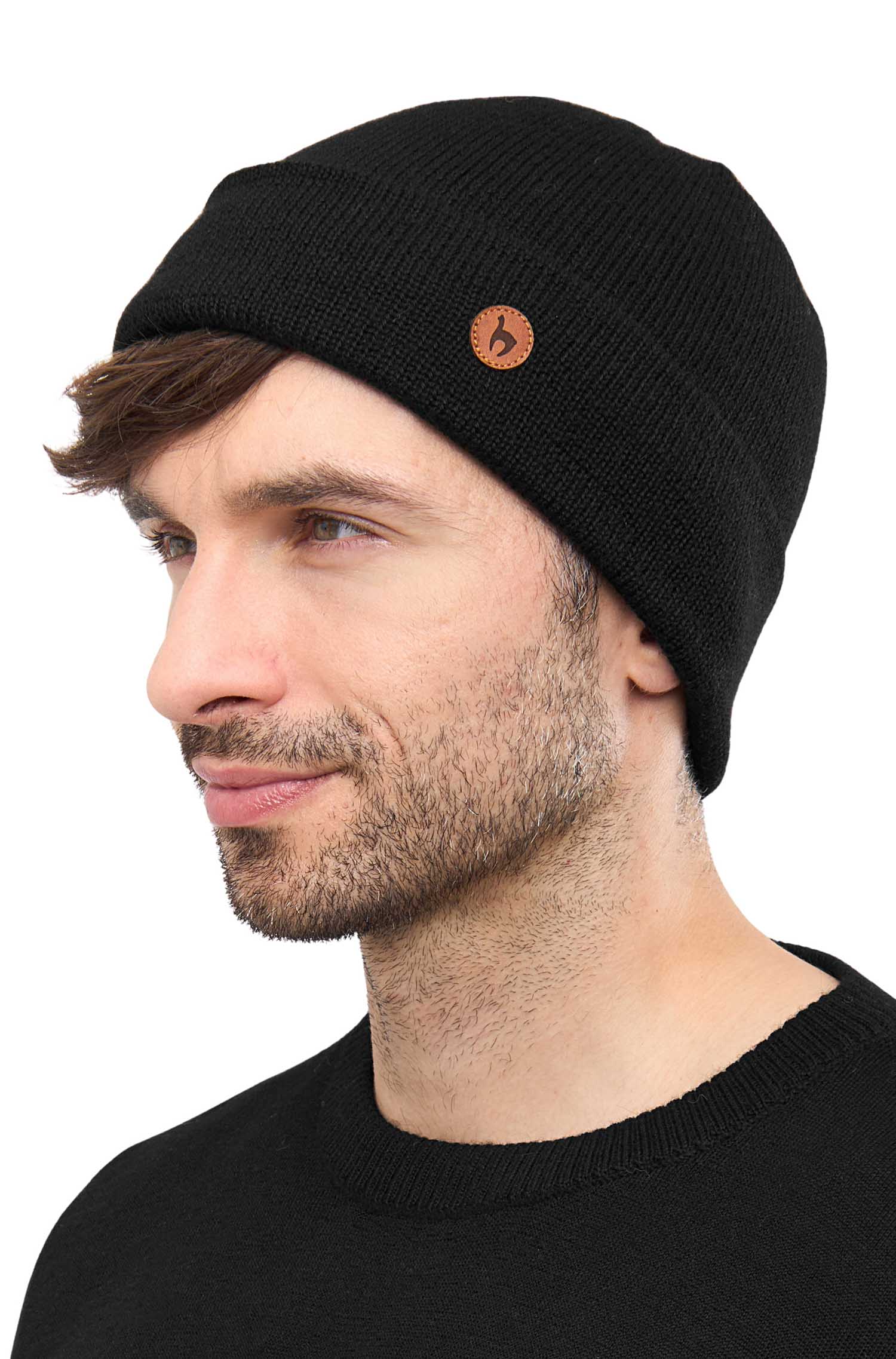Alpaka Mütze BARK-schwarz