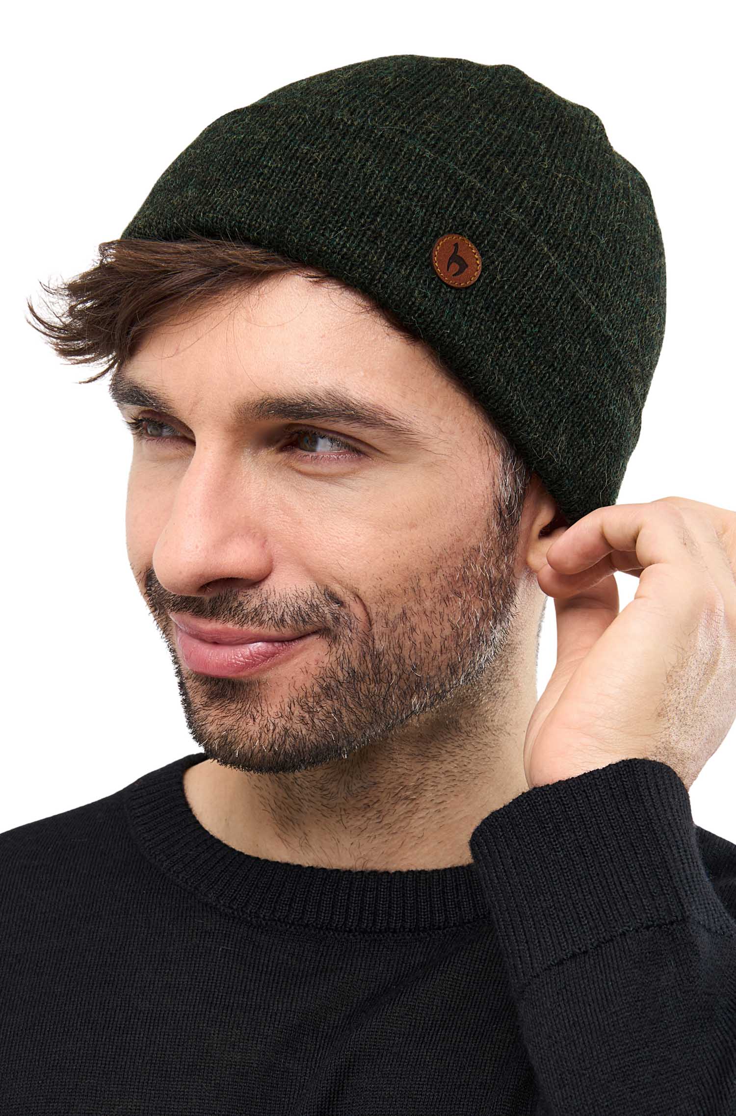 Alpaka Mütze BARK-tannengrün