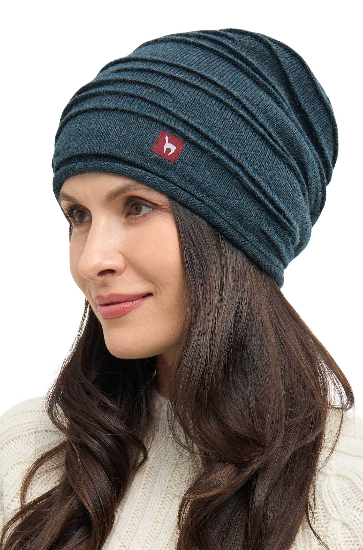 Alpaka Mütze CAMINOS | gefüttert-rauchblau