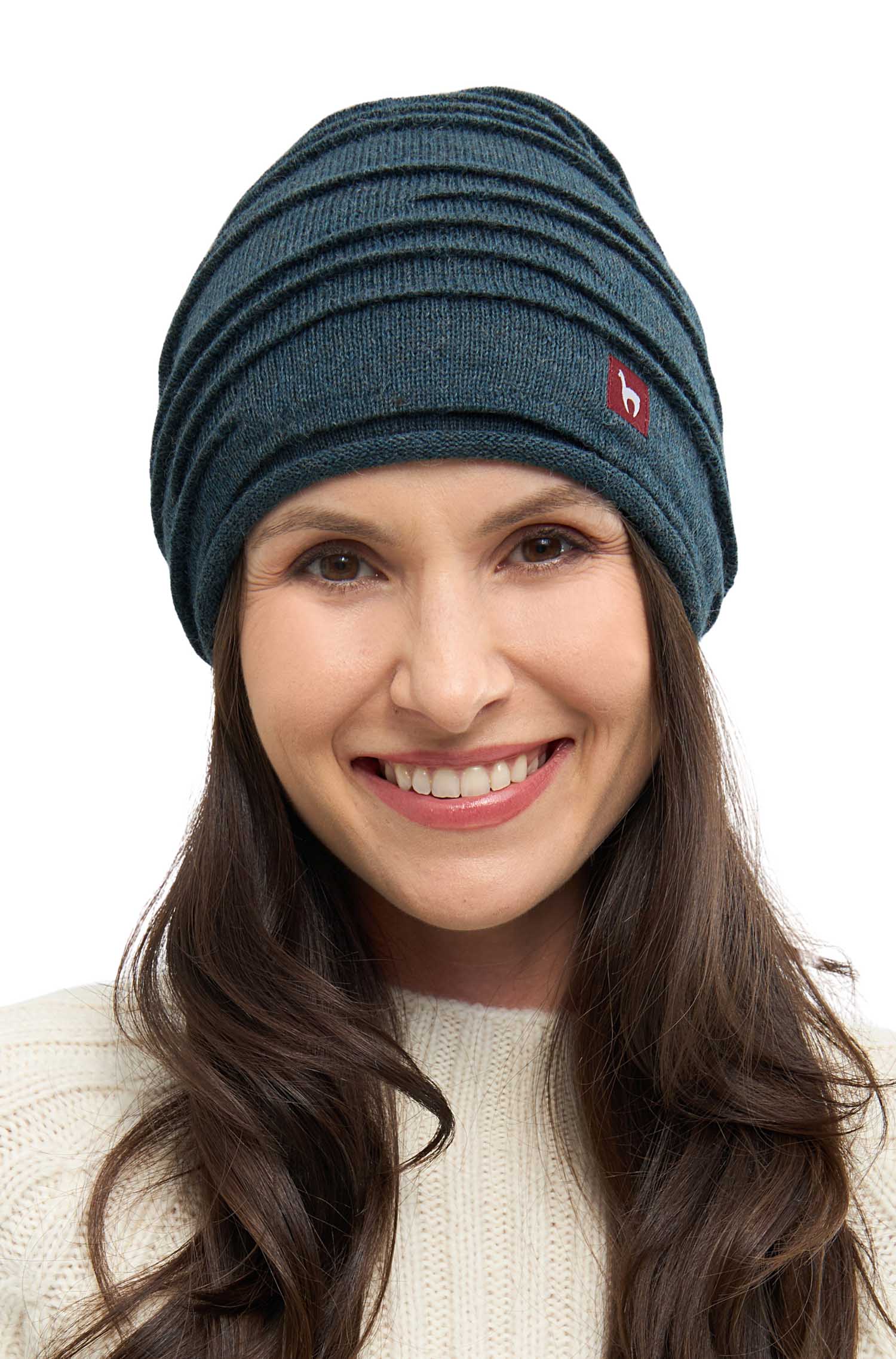 Alpaka Mütze CAMINOS | gefüttert-rauchblau