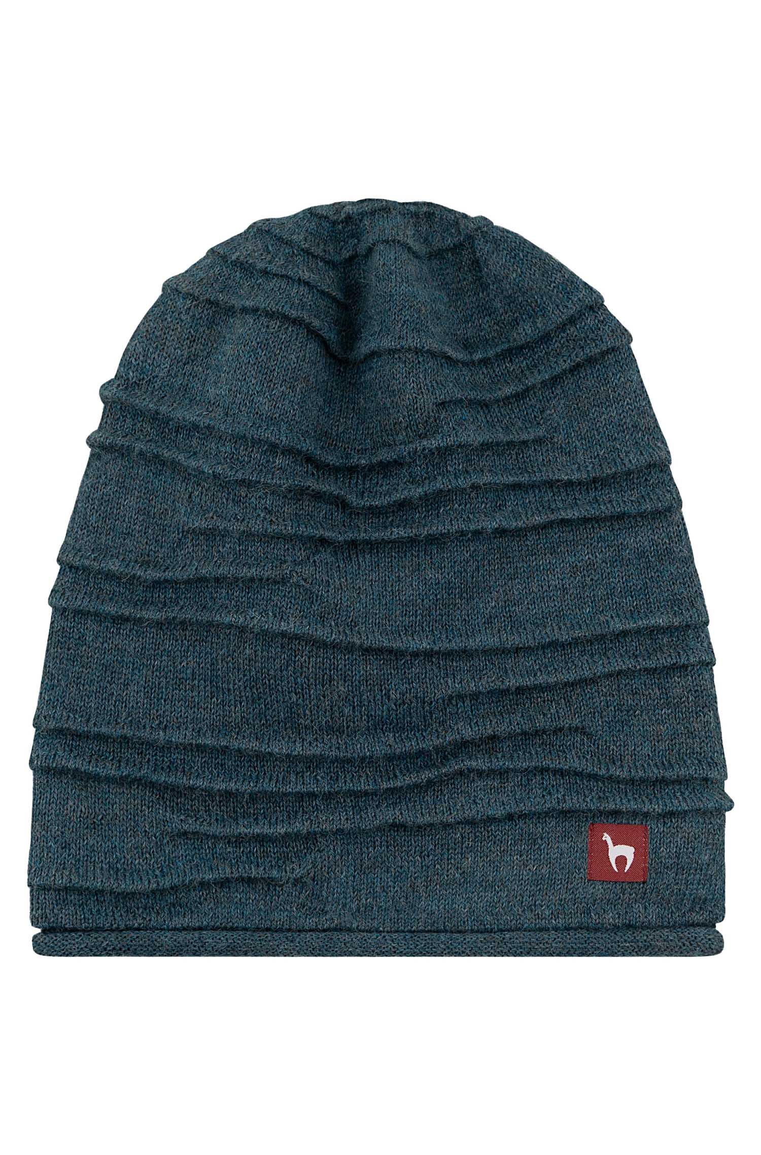 Alpaka Mütze CAMINOS | gefüttert-rauchblau