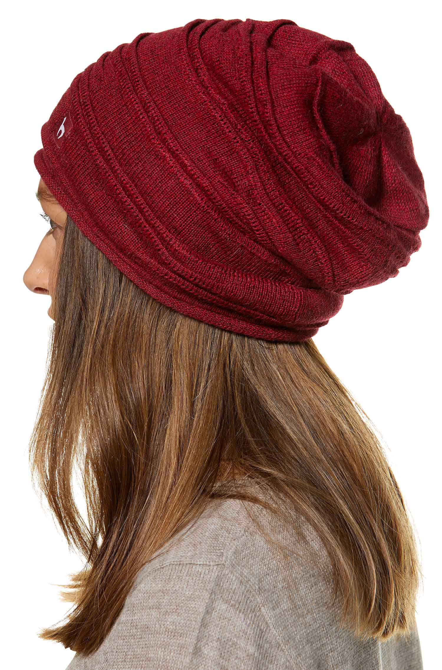 Alpaka Mütze CAMINOS | gefüttert-rot meliert