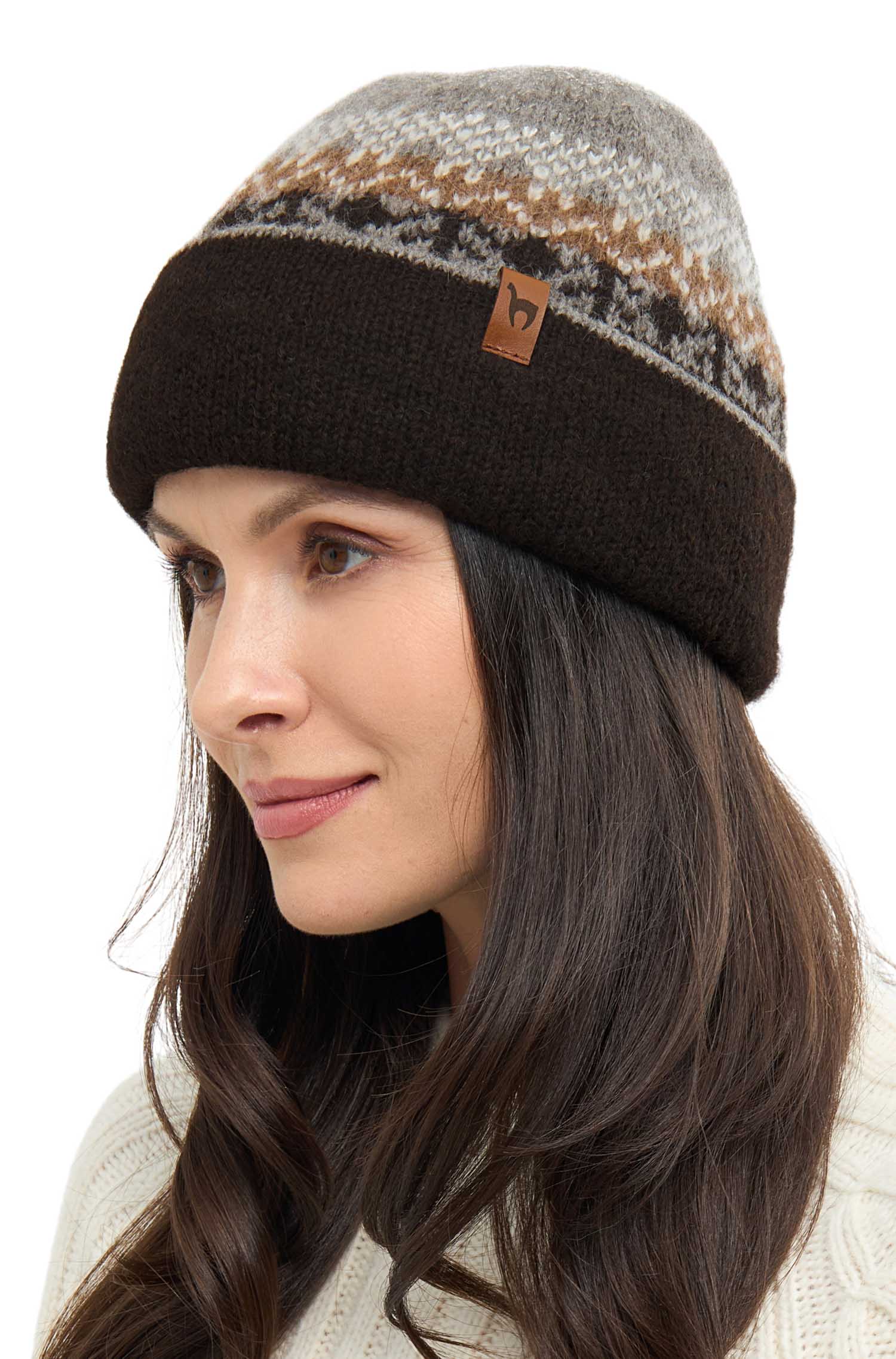 Alpaka Mütze NATURA-anthrazit