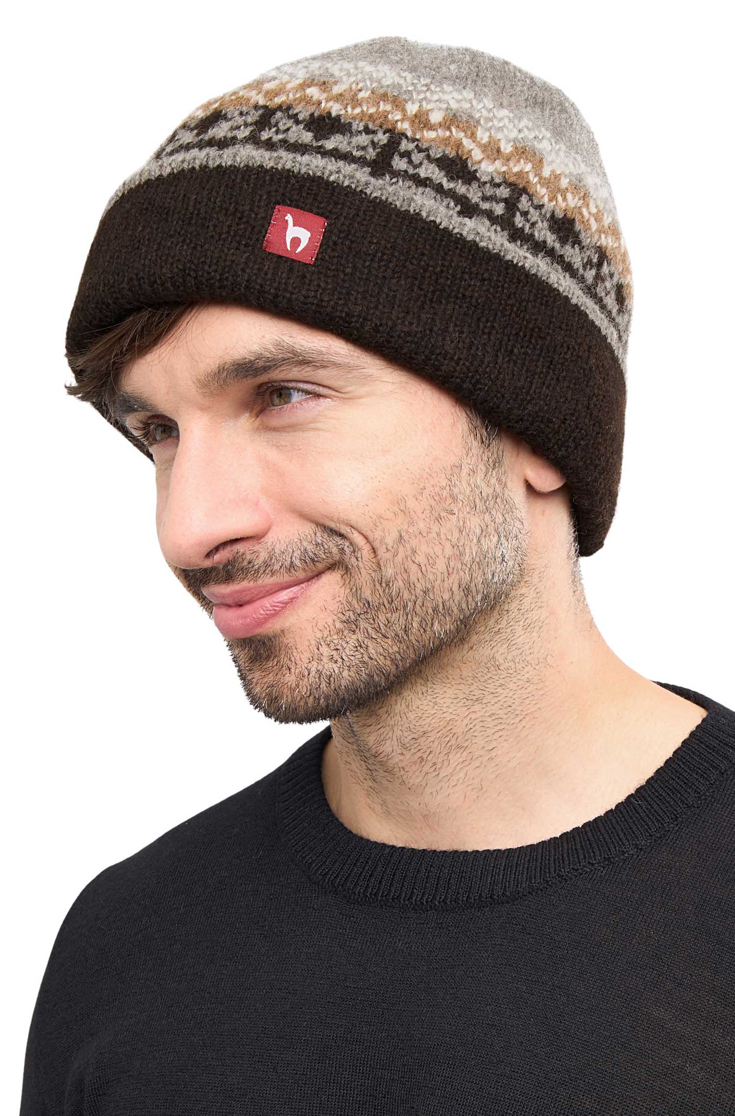 Alpaka Mütze NATURA-anthrazit