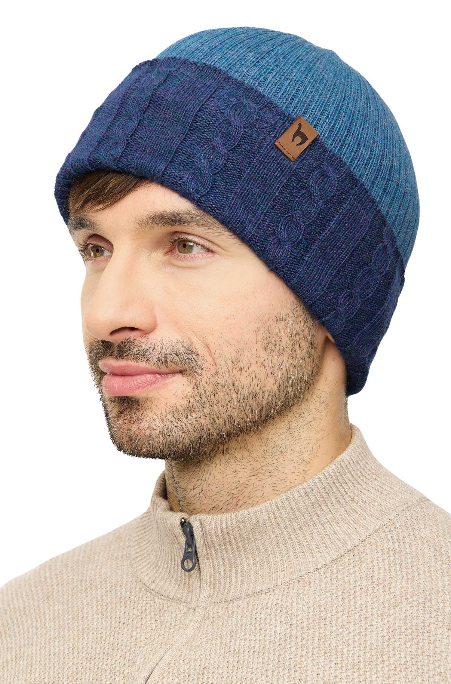 Alpaka Wendemütze SUAVE-mitternachtsblau/denim